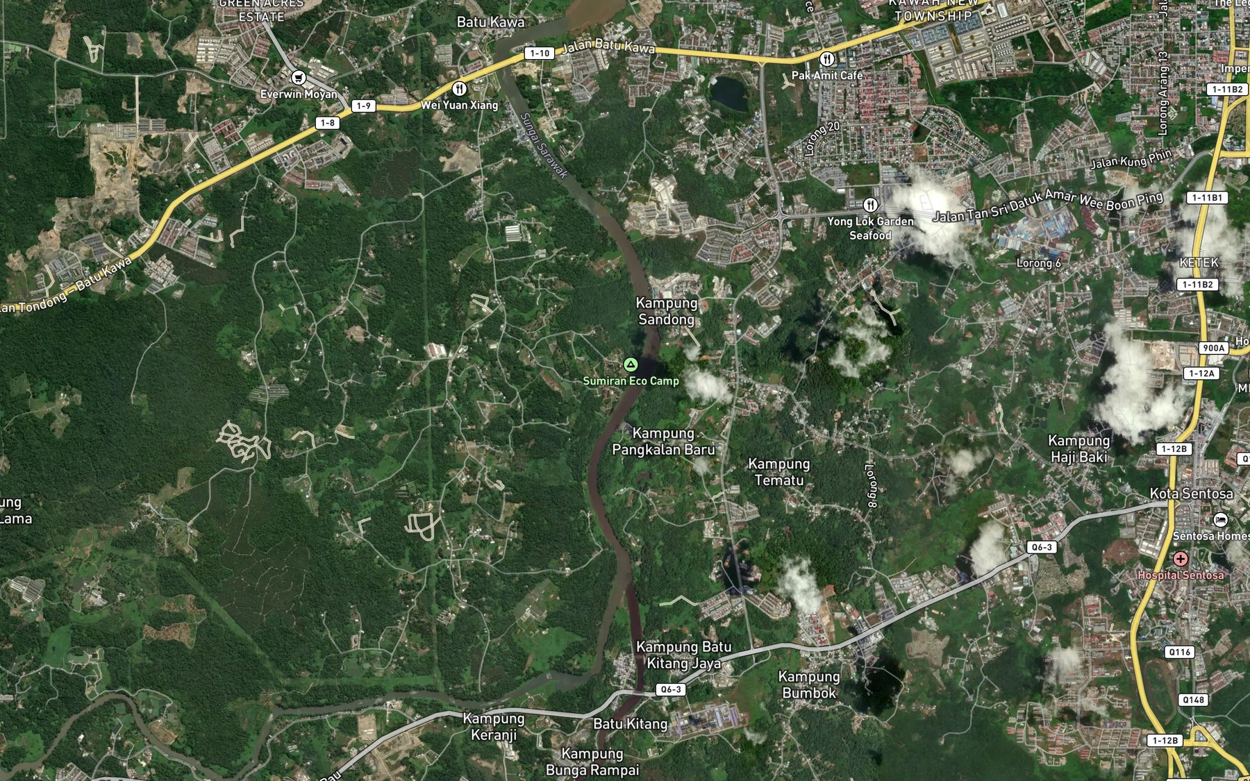 Satellite map of the Sungai Kapala