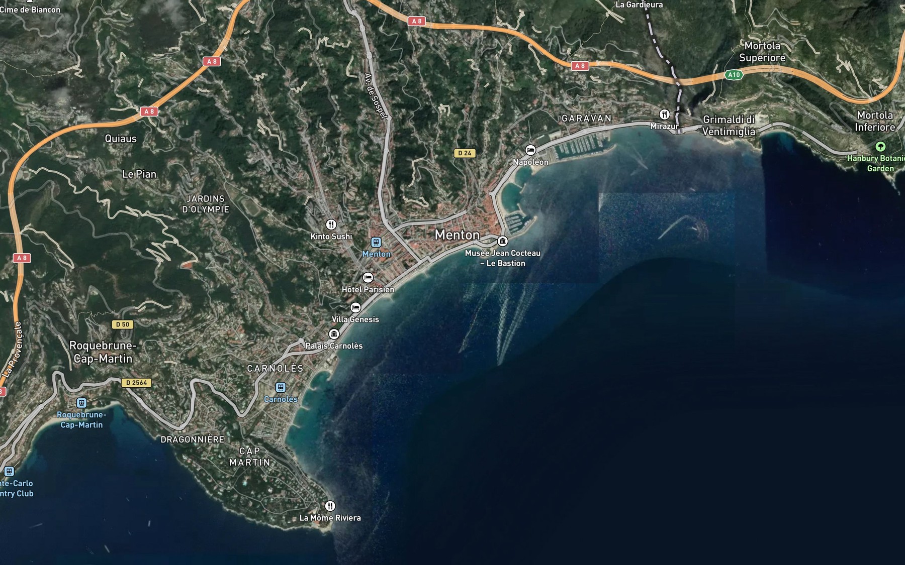 Satellite map of the Baie du Soleil