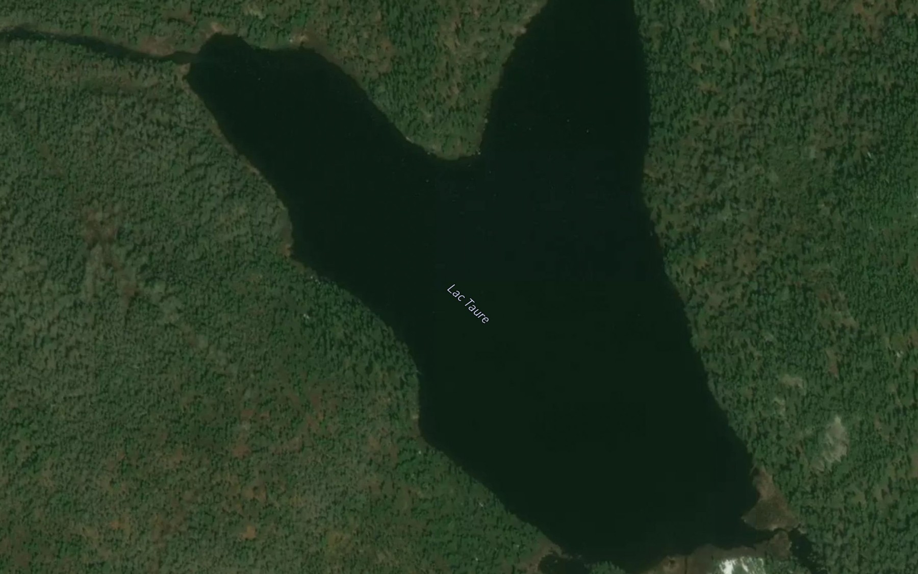 Satellite map of the Lac Taure