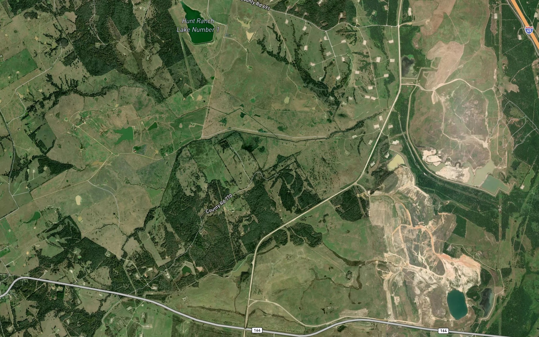 Satellite map of the Pine Branch