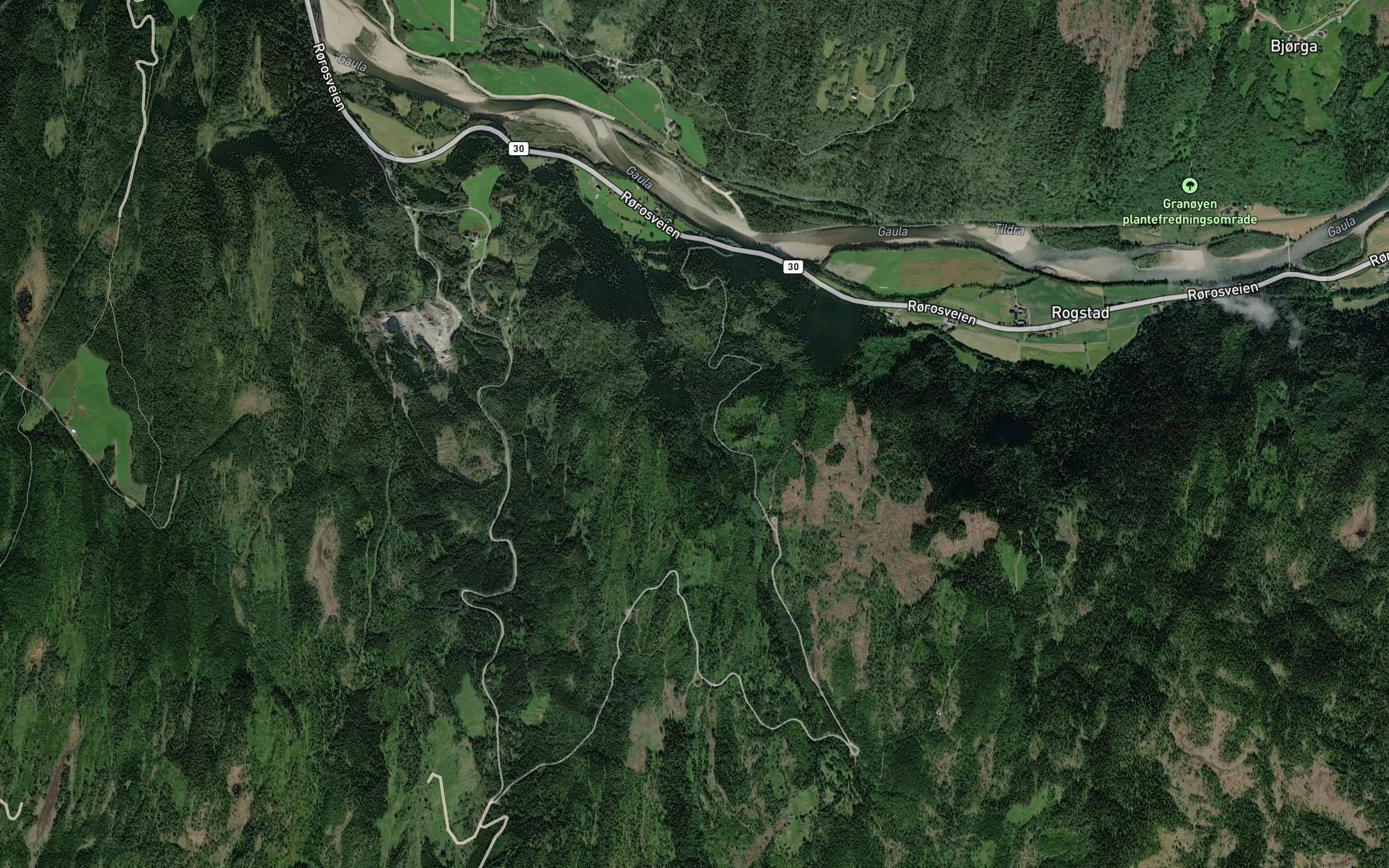 Satellite map of the Hansbakkbekken