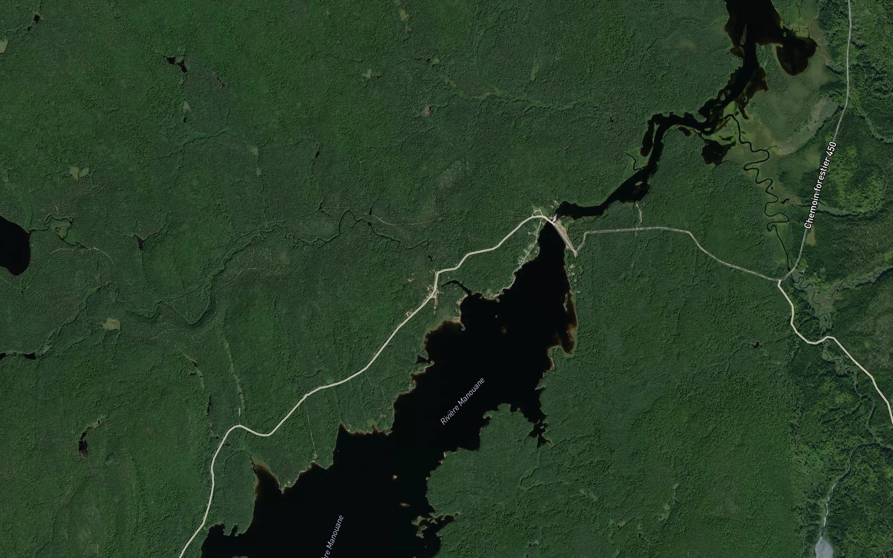 Satellite map of the Riviere Caginecti