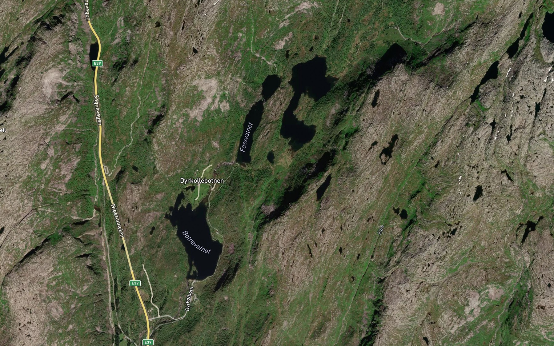 Satellite map of the Tuptabekken