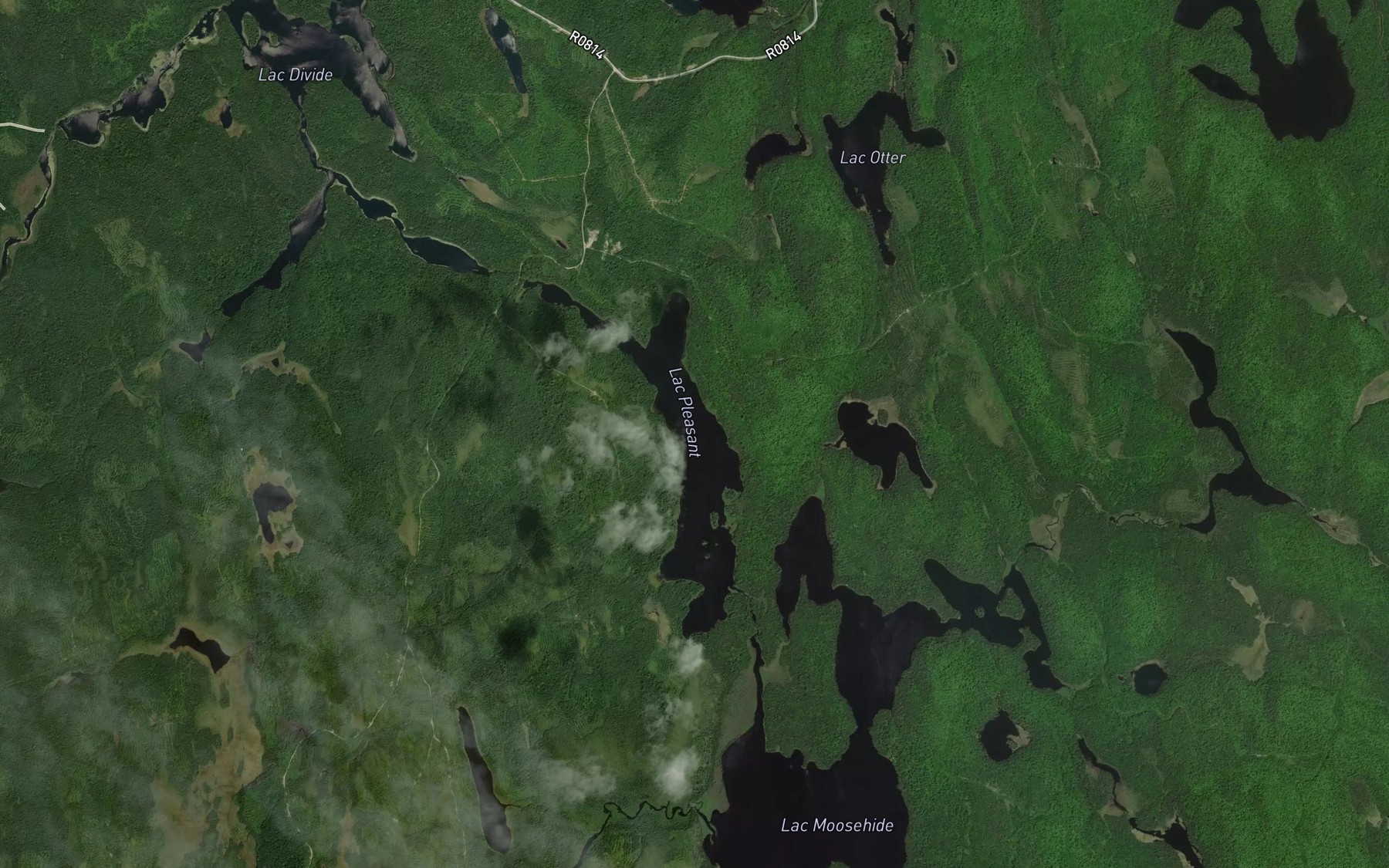Satellite map of the Lac Pleasant