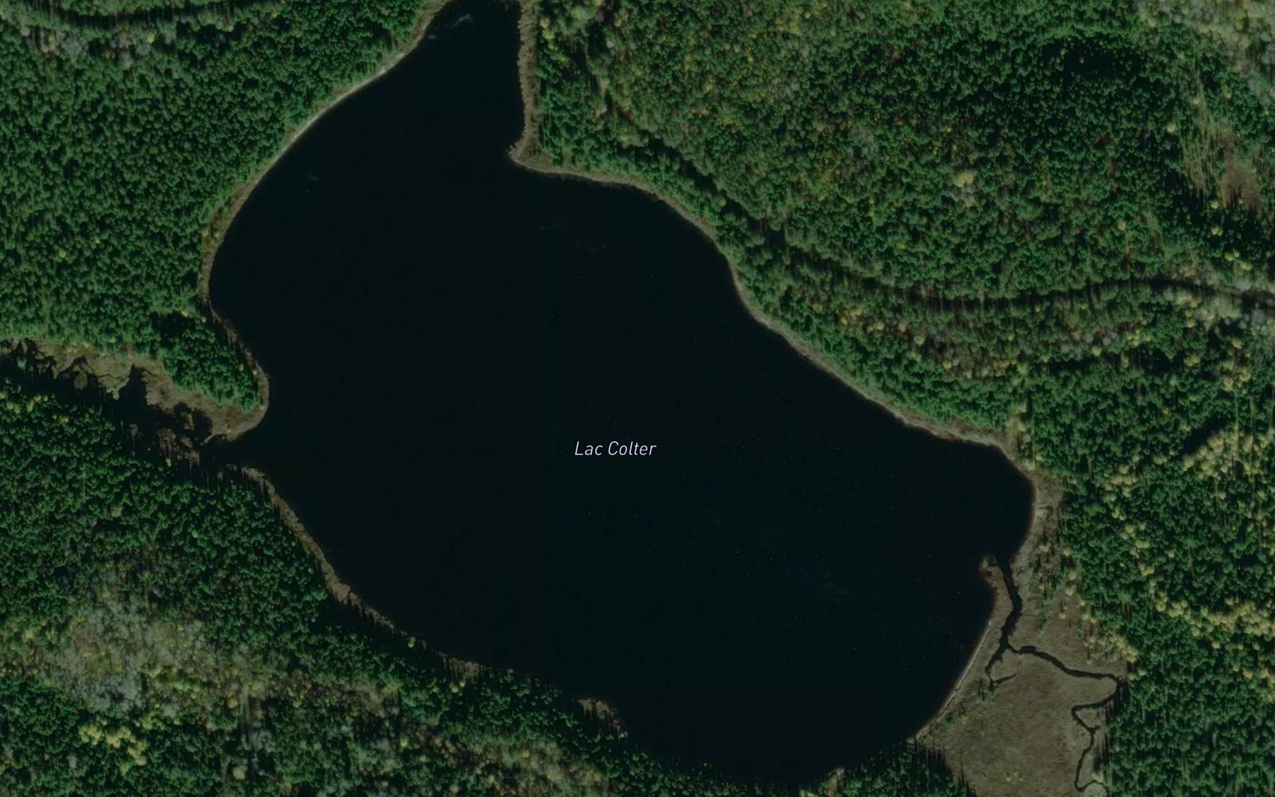 Satellite map of the Lac Colter
