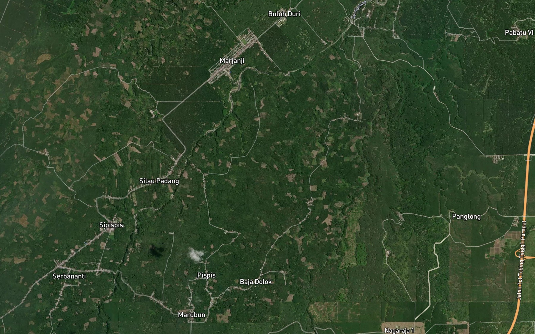 Satellite map of the Bah Sibamban