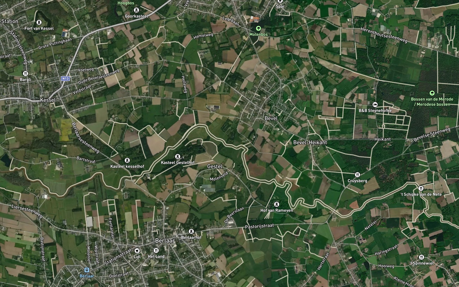 Satellite map of the Bevelsebeek