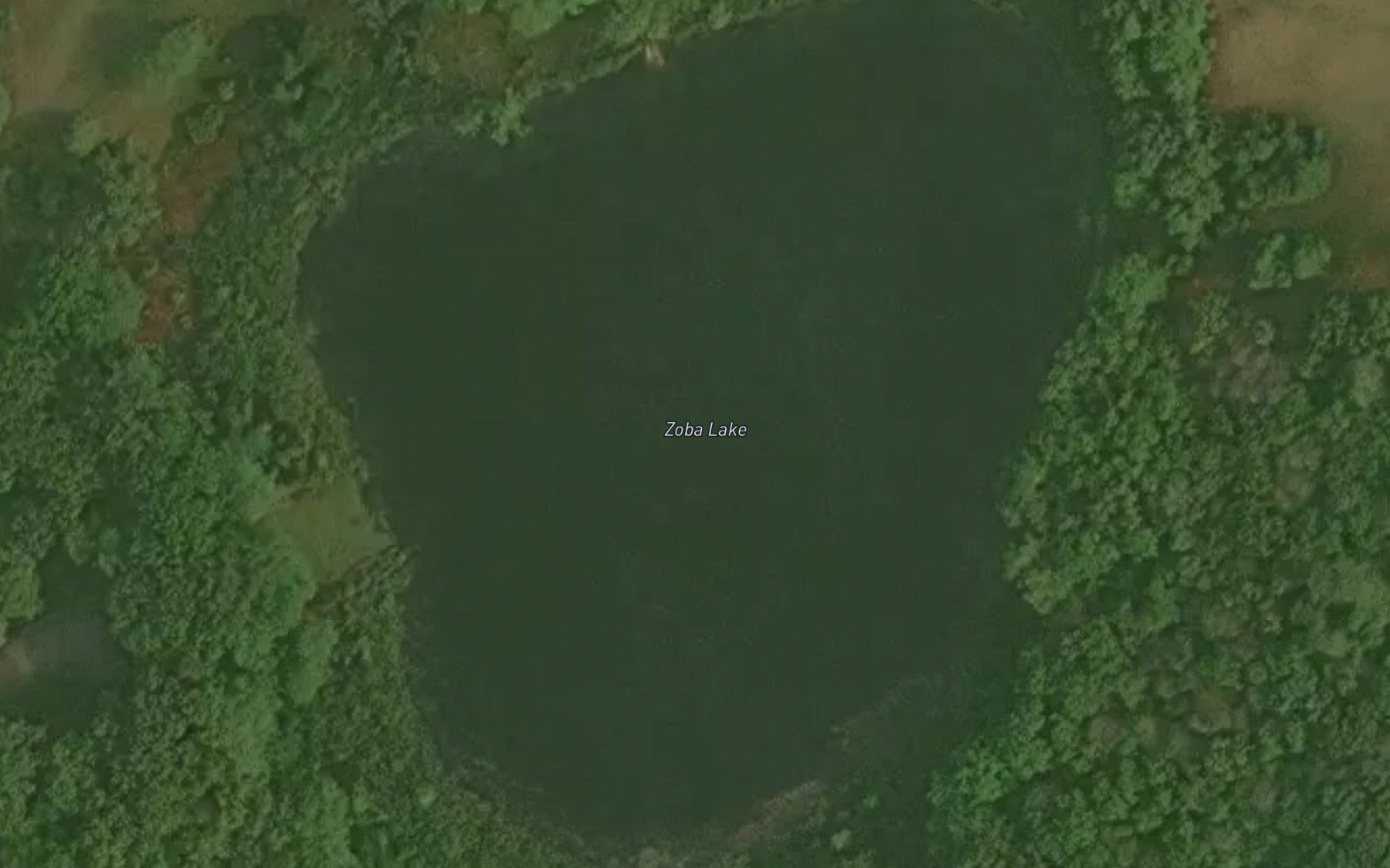 Satellite map of the Zoba Lake