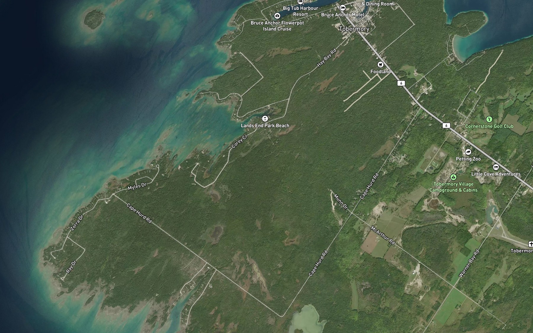Satellite map of the Ragged Bight