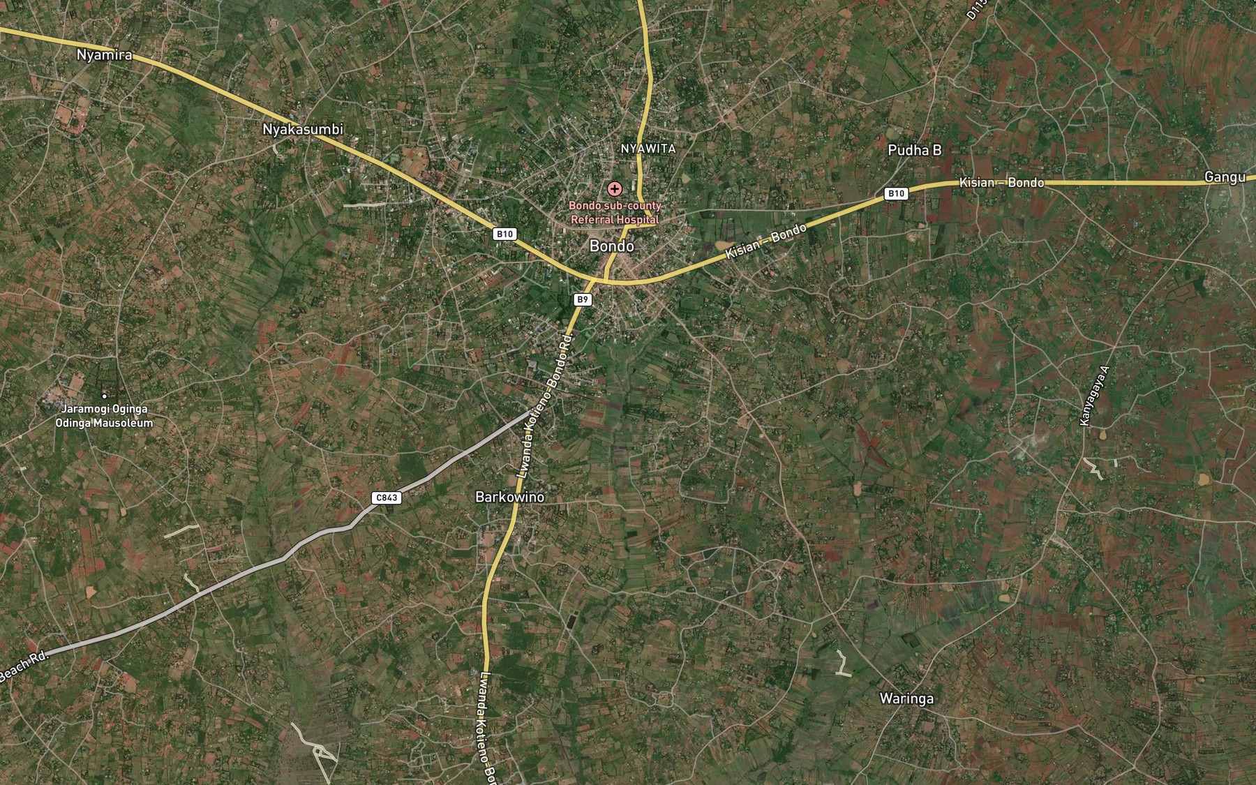 Satellite map of the Ogogo