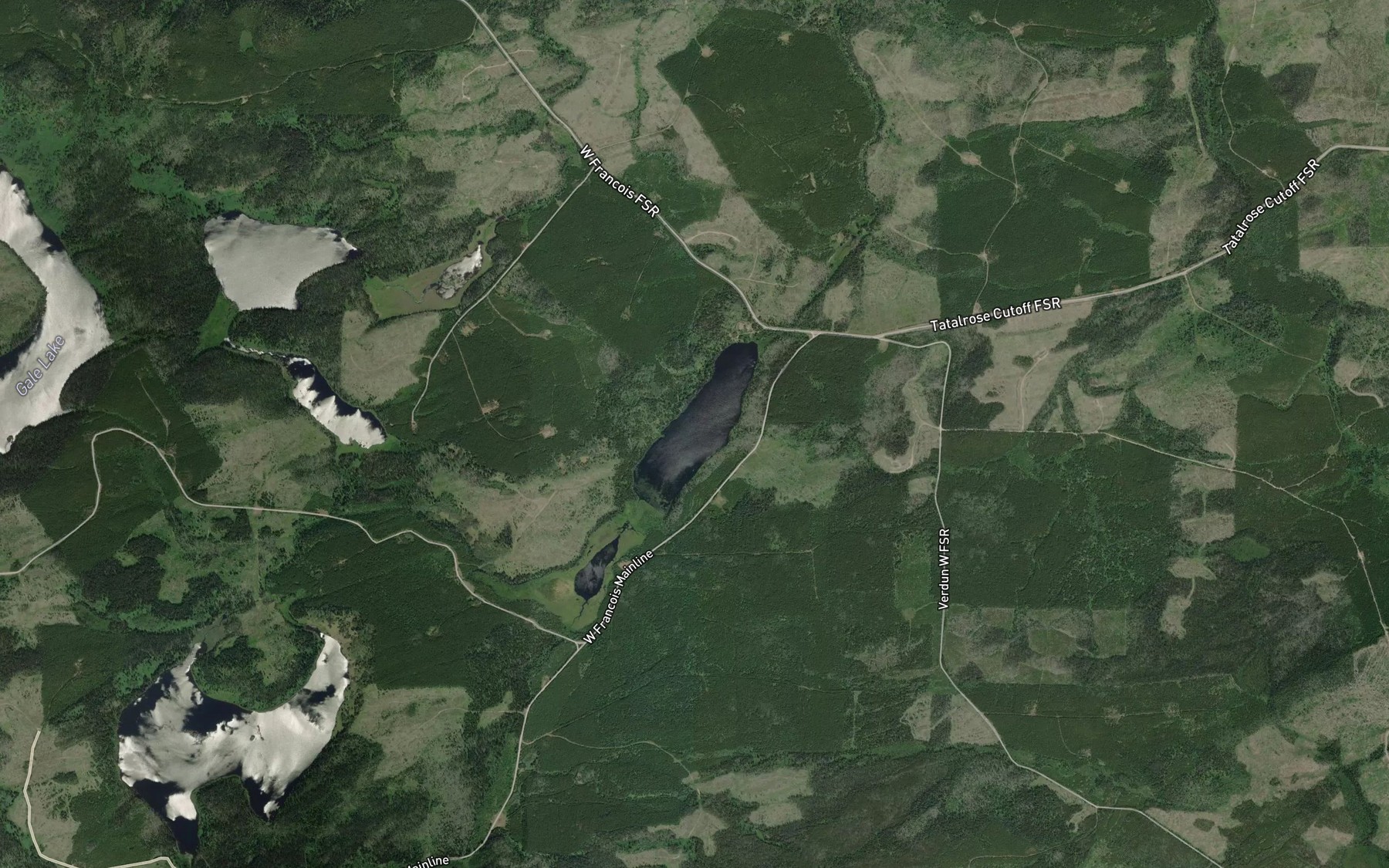 Satellite map of the Wasp Lake