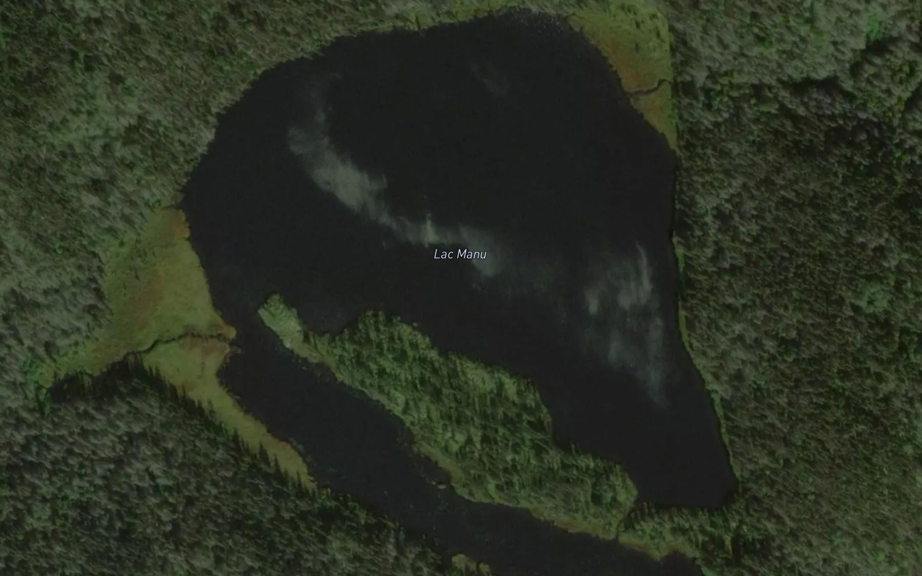 Satellite map of the Lac Manu