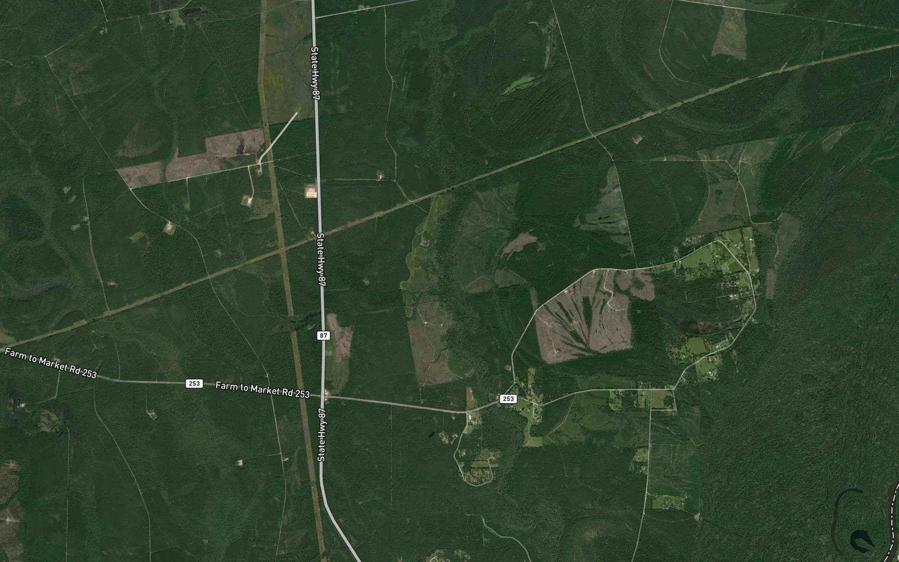 Satellite map of the Alabama Branch