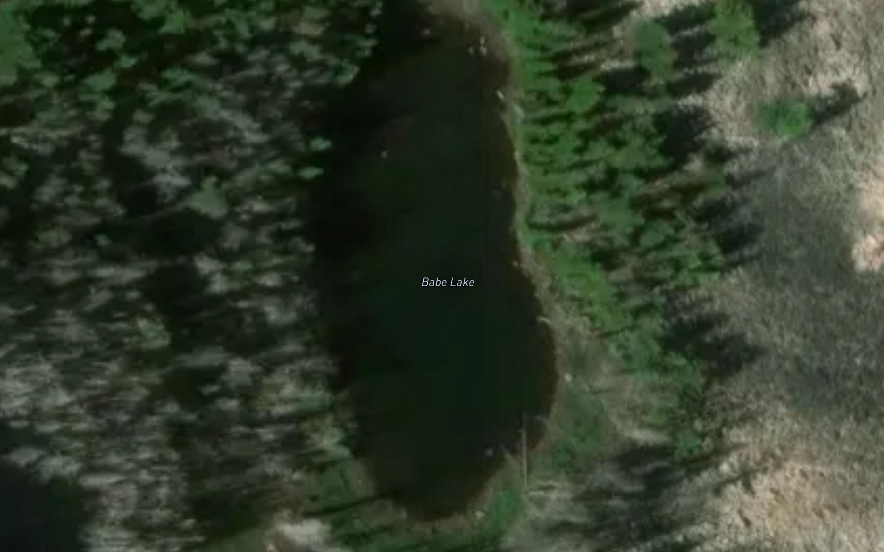Satellite map of the Babe Lake