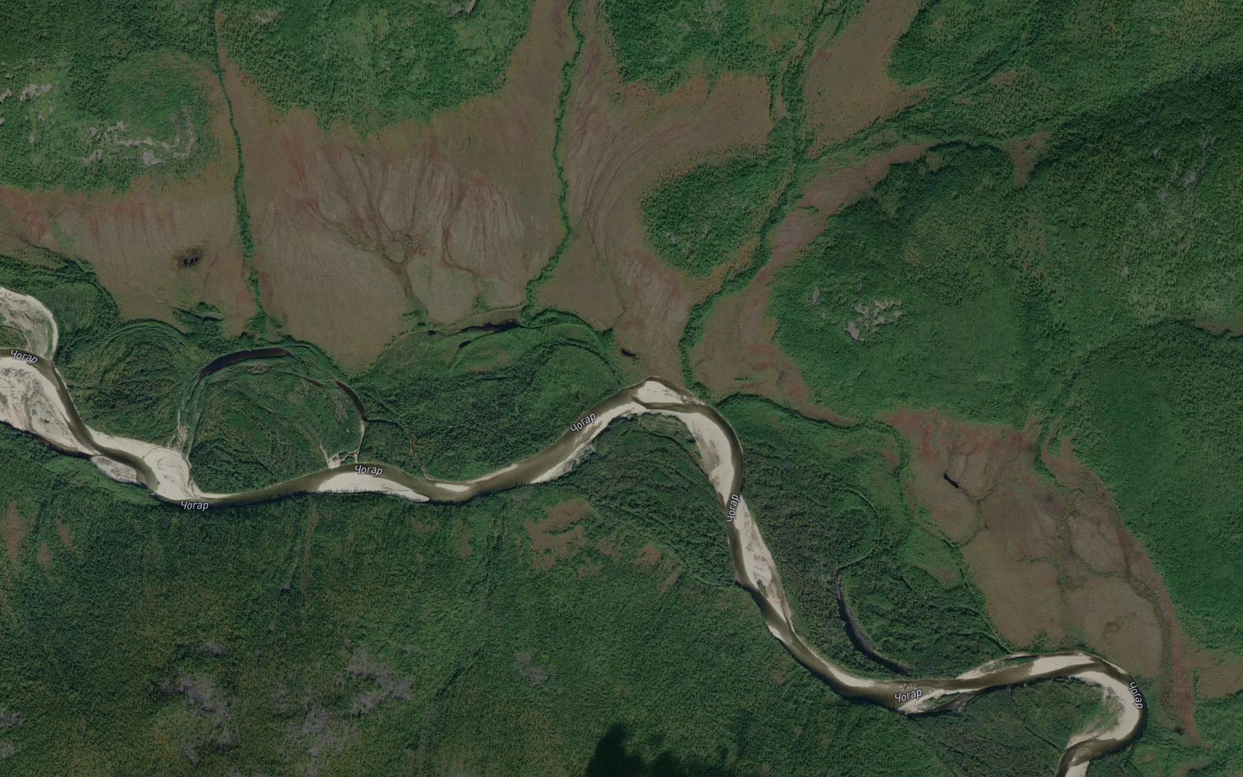 Satellite map of the Verkhnyaya Apka