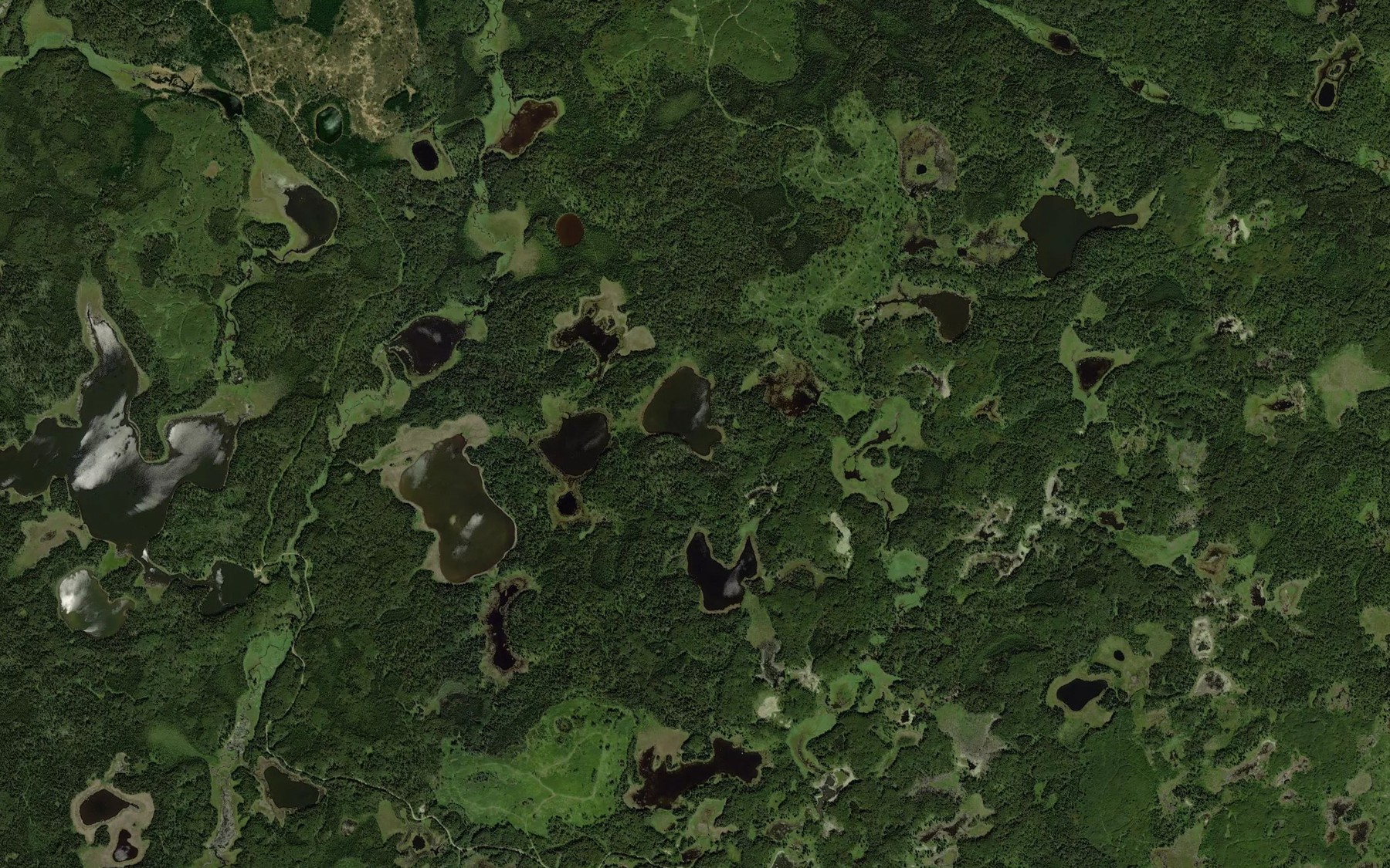 Satellite map of the Fifteen Lakes