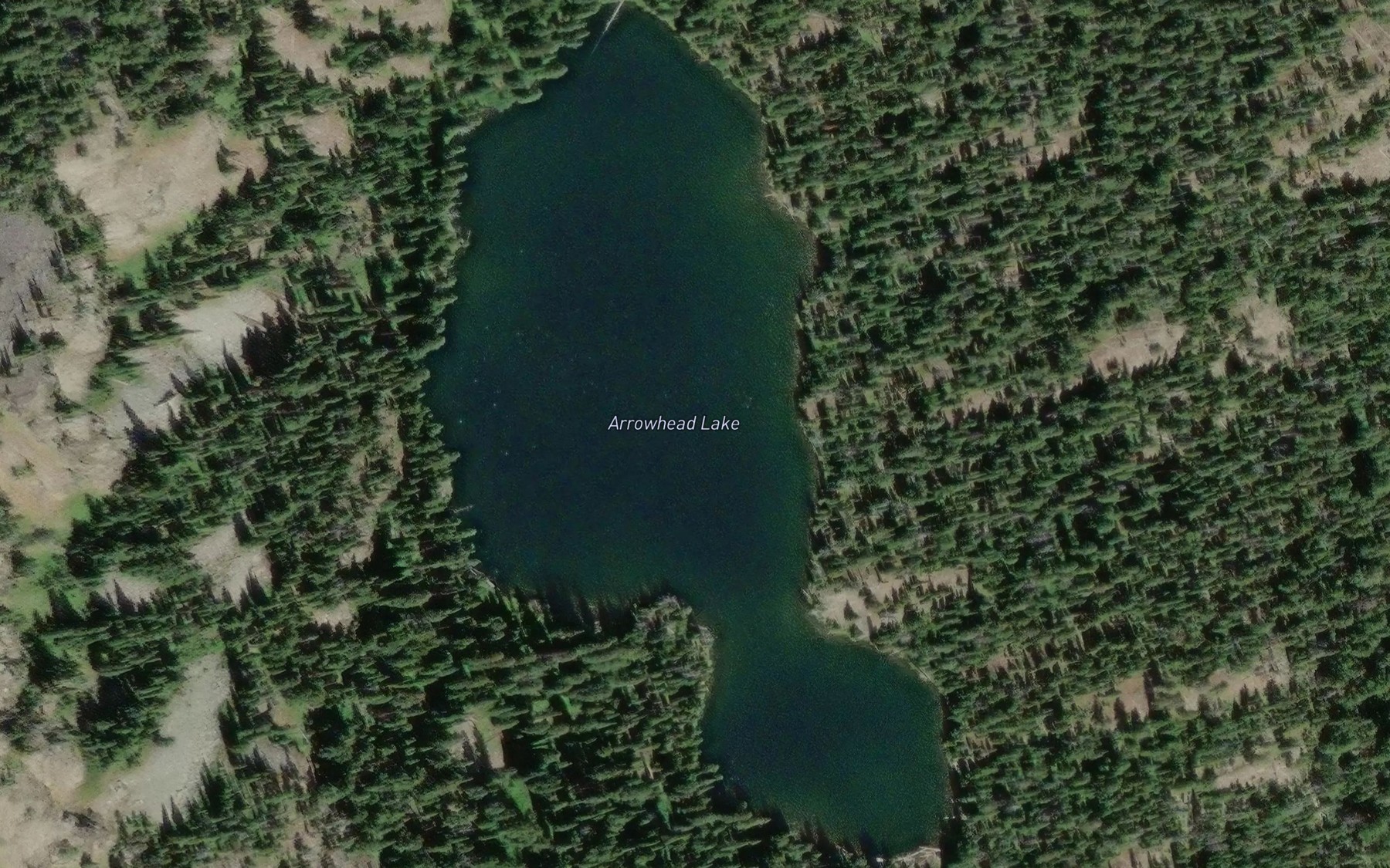 Satellite map of the Arrowhead Lake
