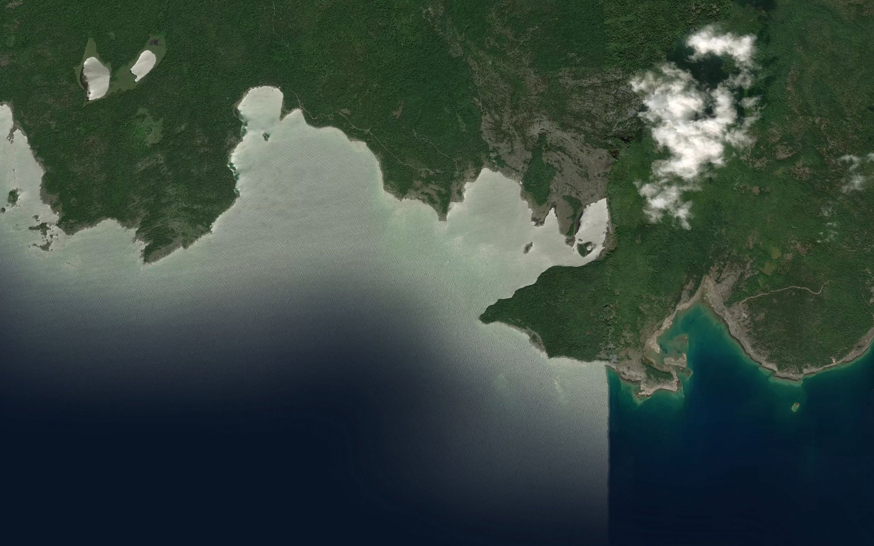 Satellite map of the East Belanger Bay