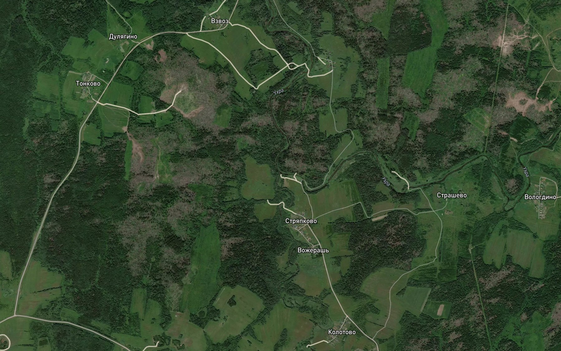 Satellite map of the Vozherka