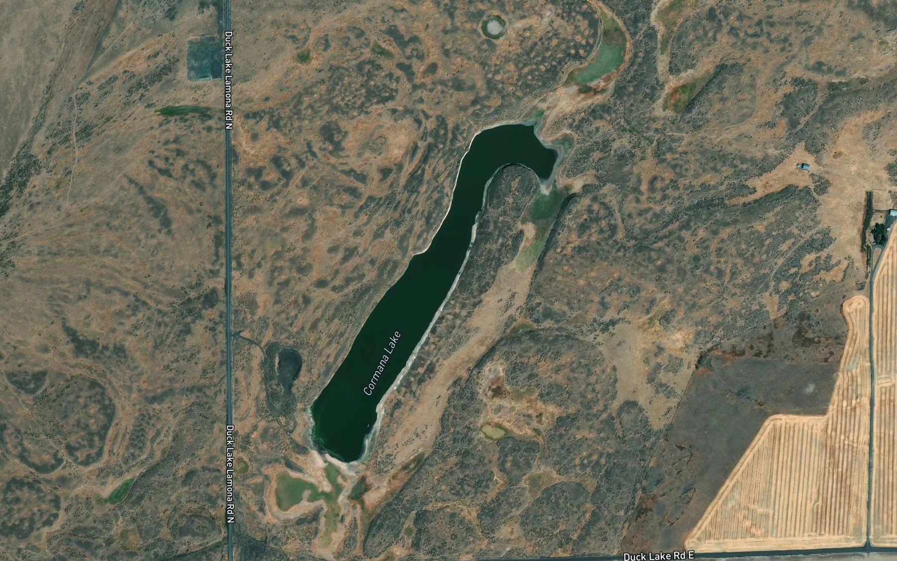 Satellite map of the Cormana Lake