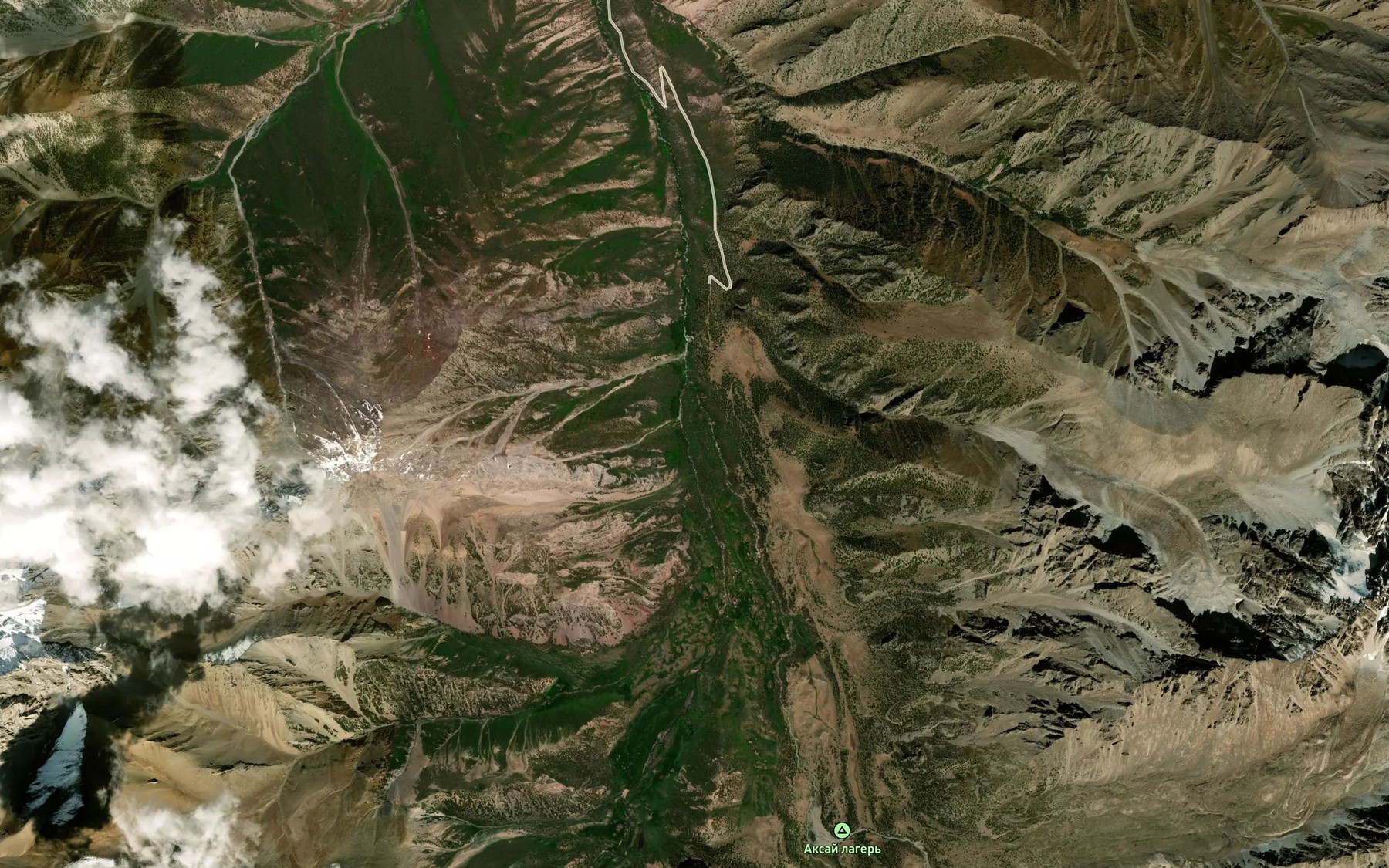 Satellite map of the Kara-Suu