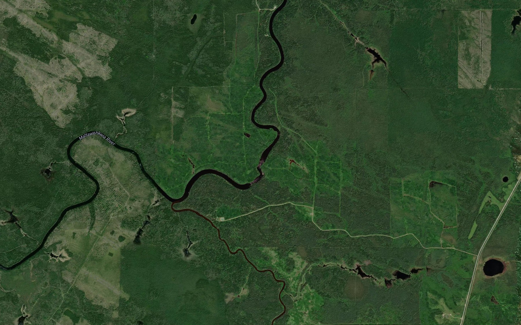 Satellite map of the Second Rapids