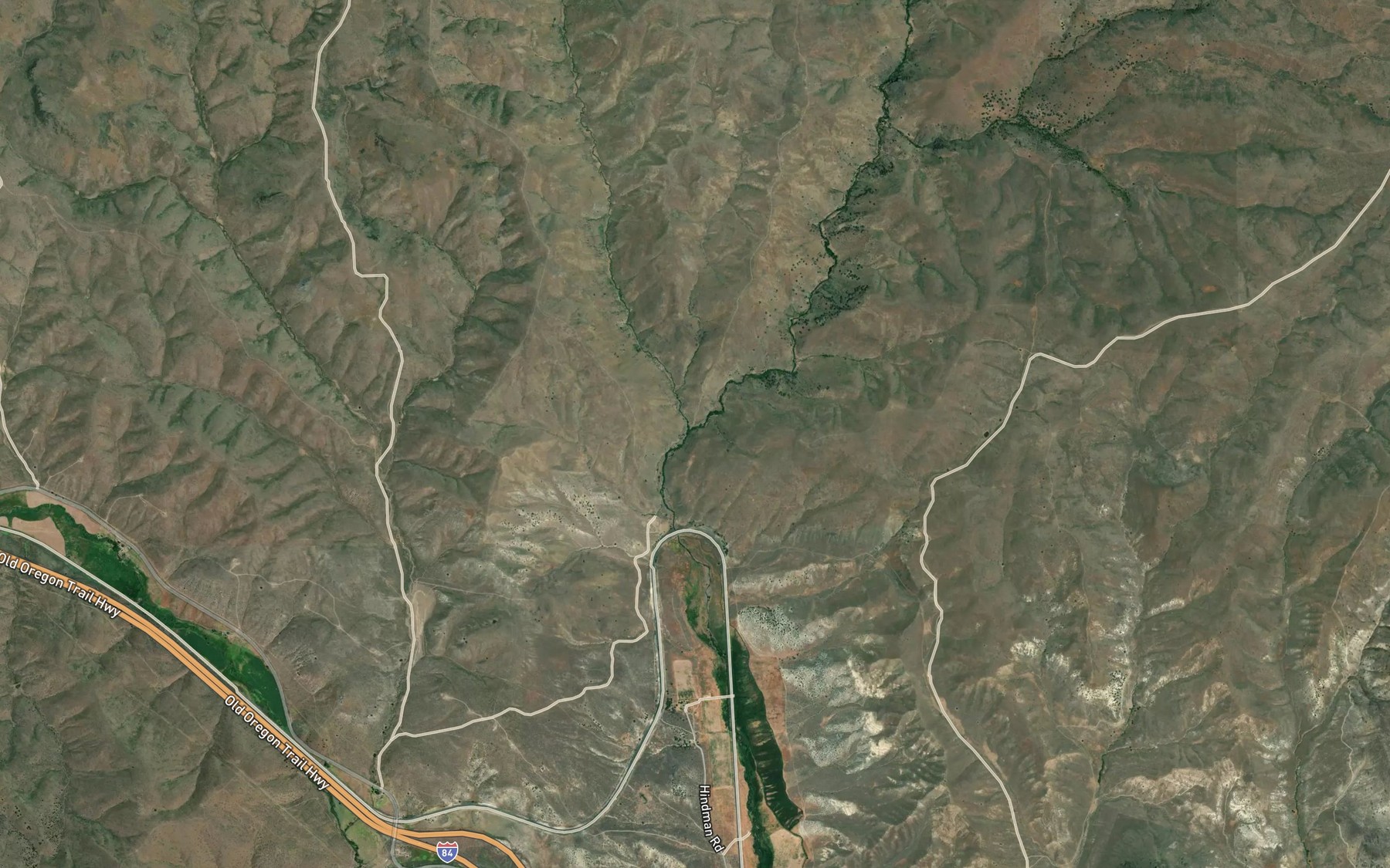 Satellite map of the Lawrence Creek