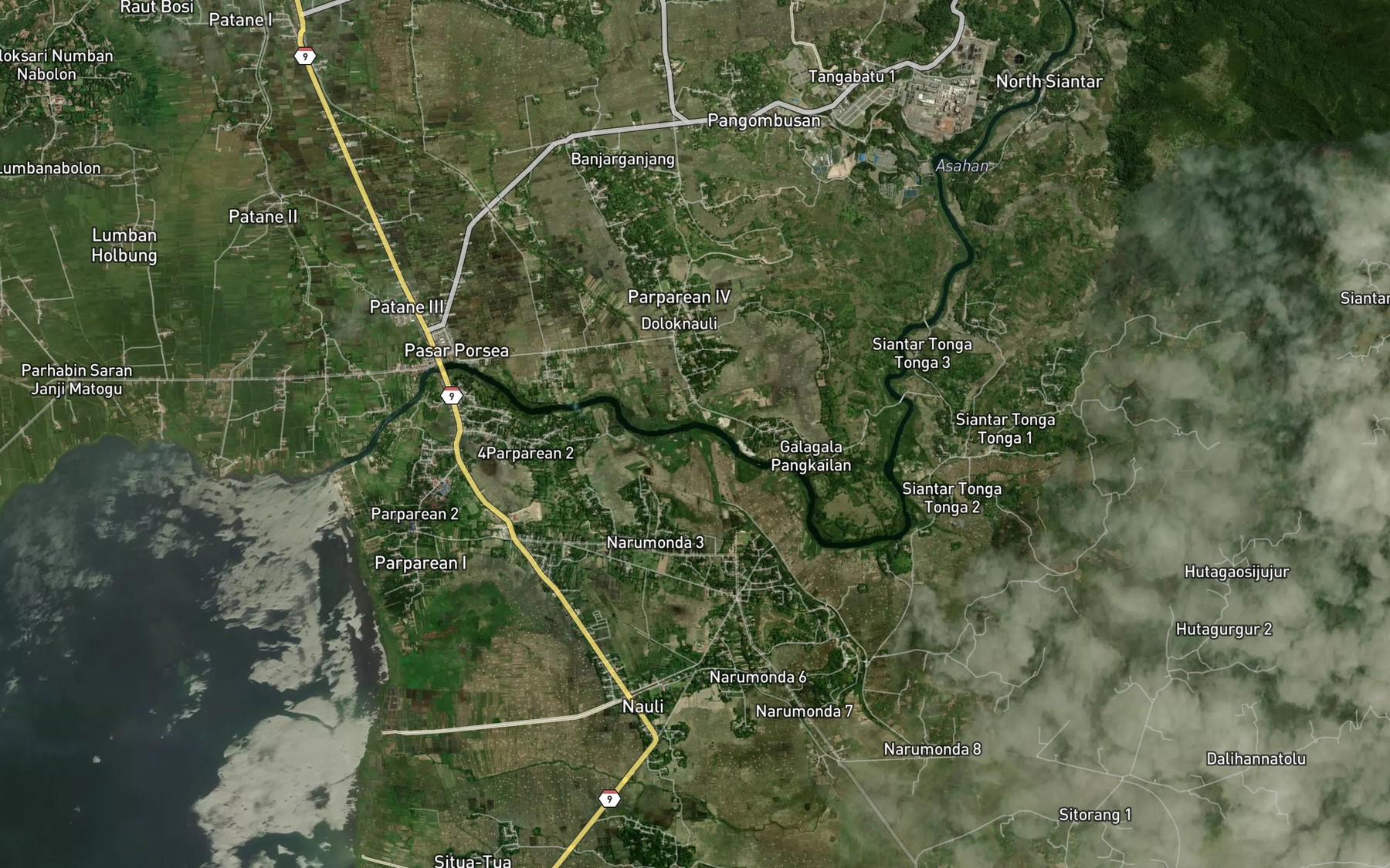 Satellite map of the Aek Bolon