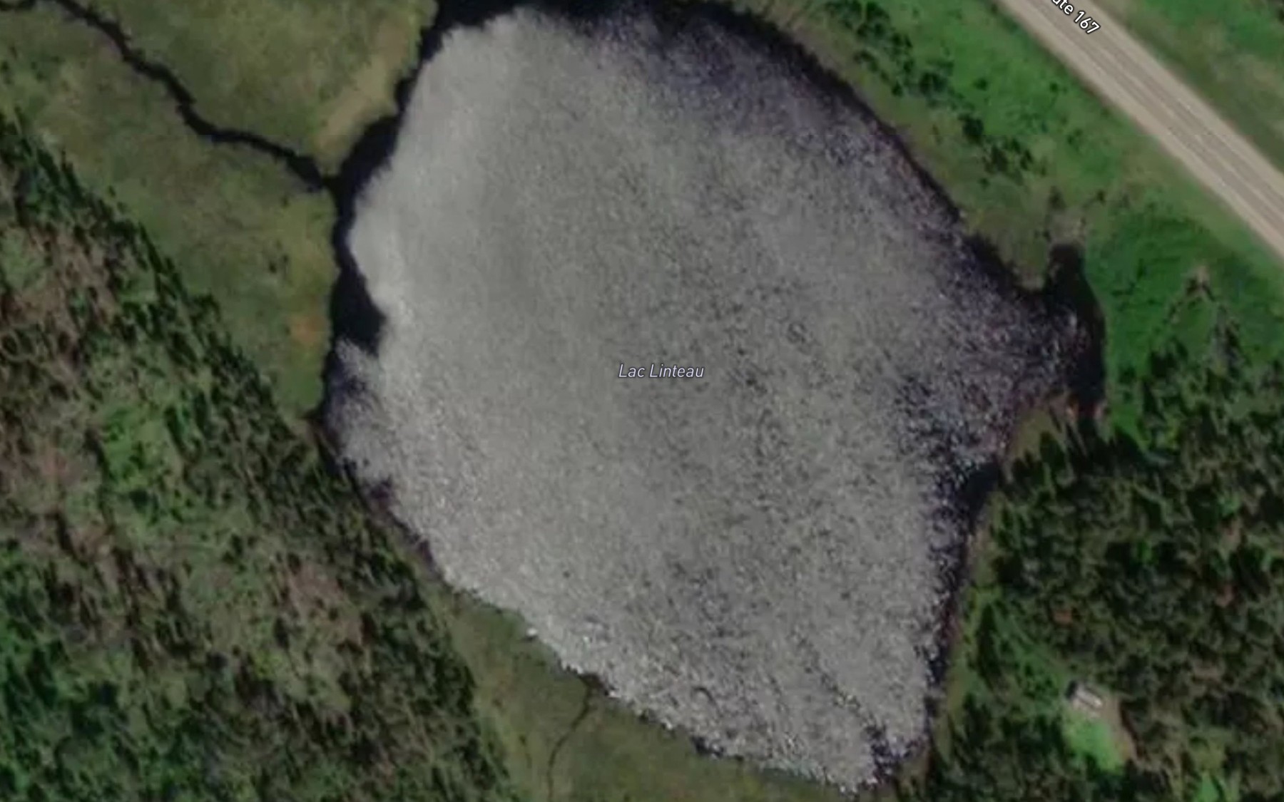 Satellite map of the Lac Linteau