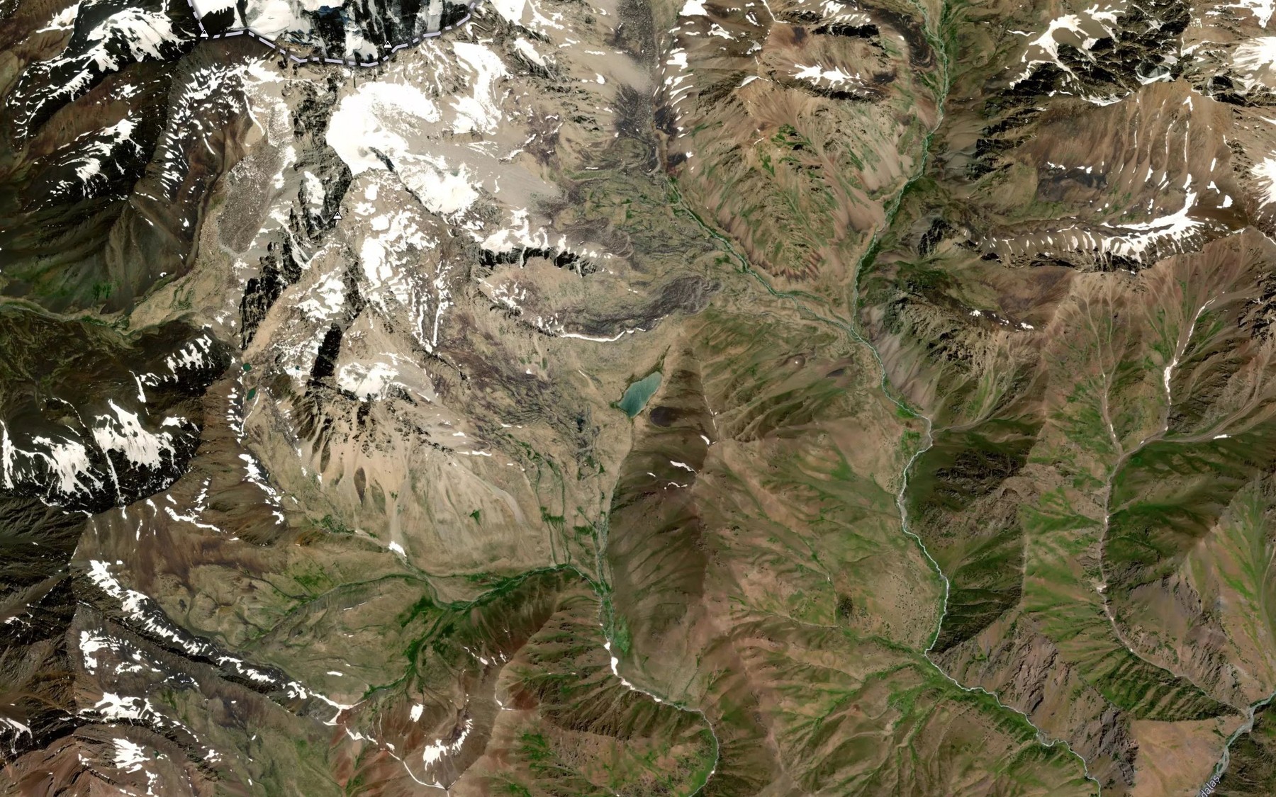 Satellite map of the Ozero Ishak-Ol'dyu
