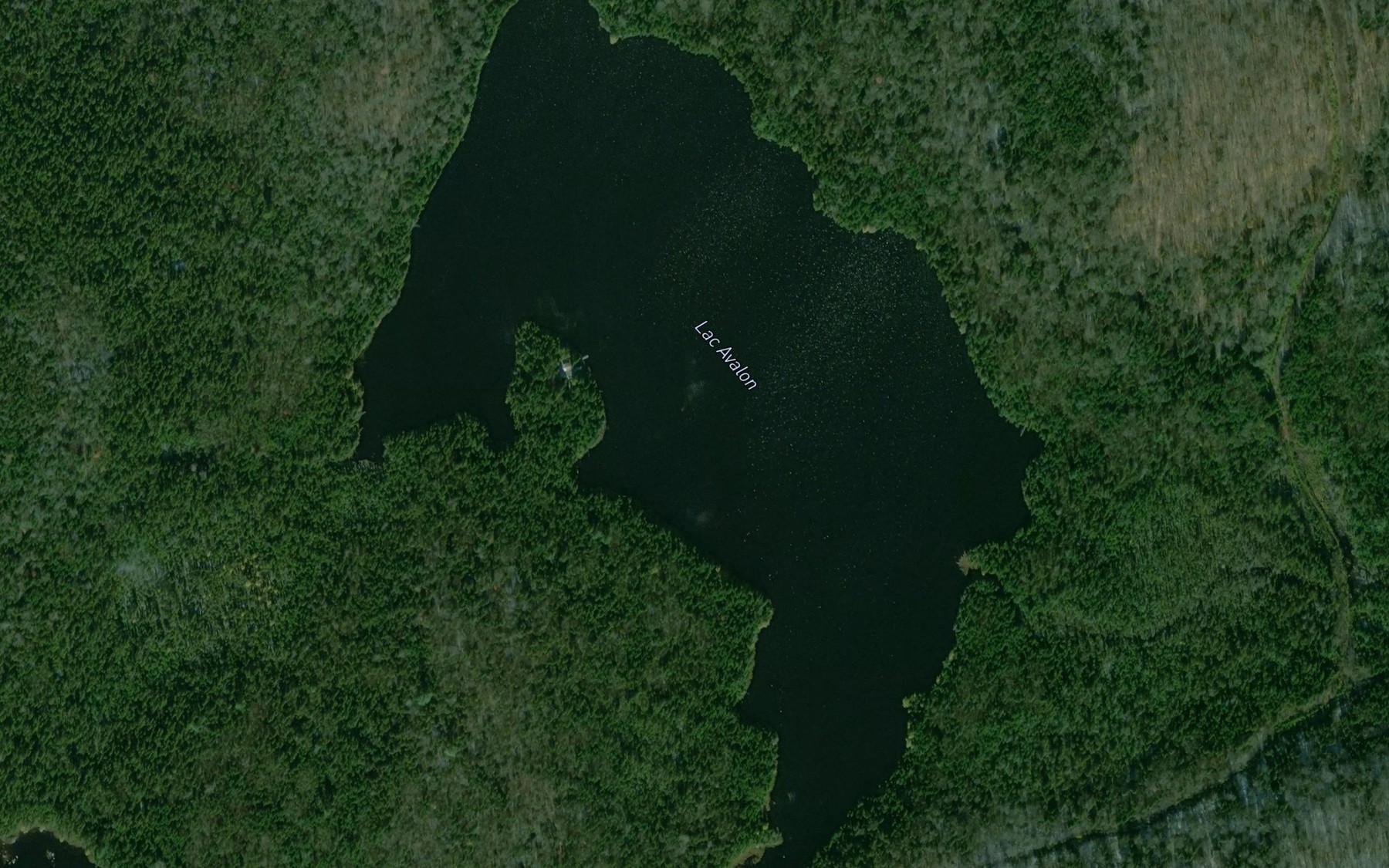 Satellite map of the Lac Avalon