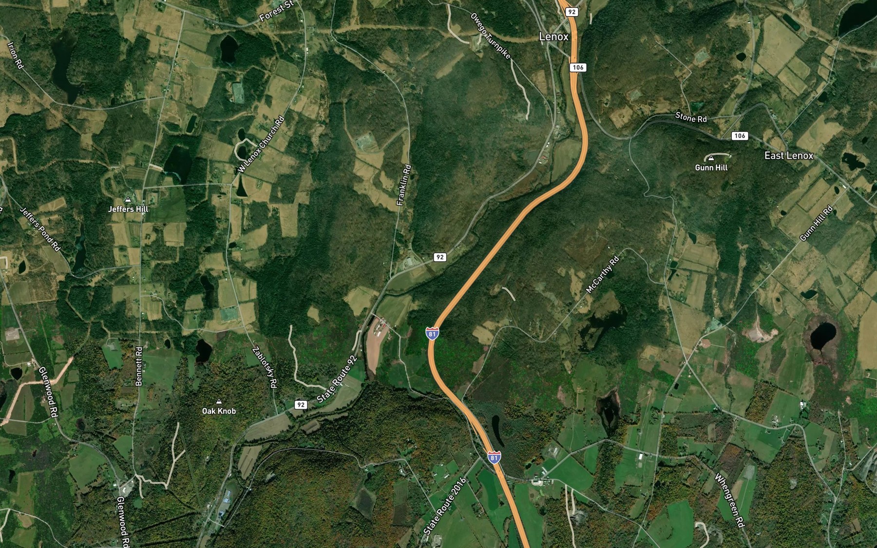 Satellite map of the Partners Creek