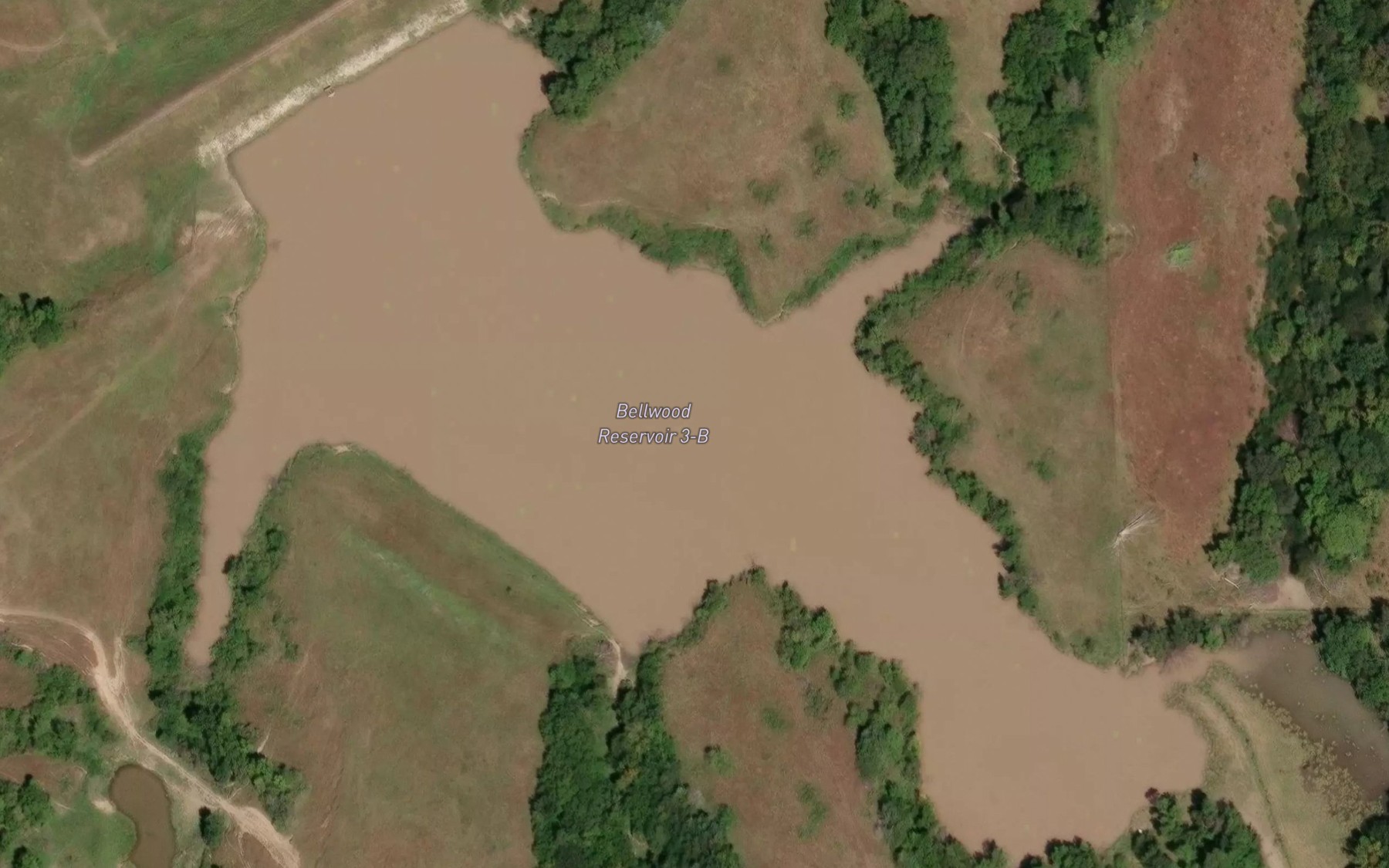 Satellite map of the Bellwood Reservoir 3-B
