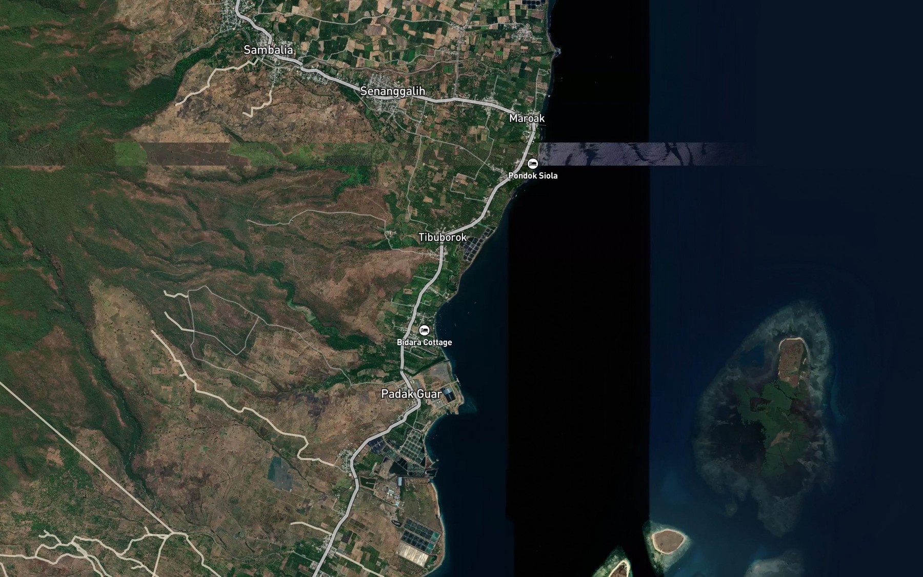 Satellite map of the Ma Raya