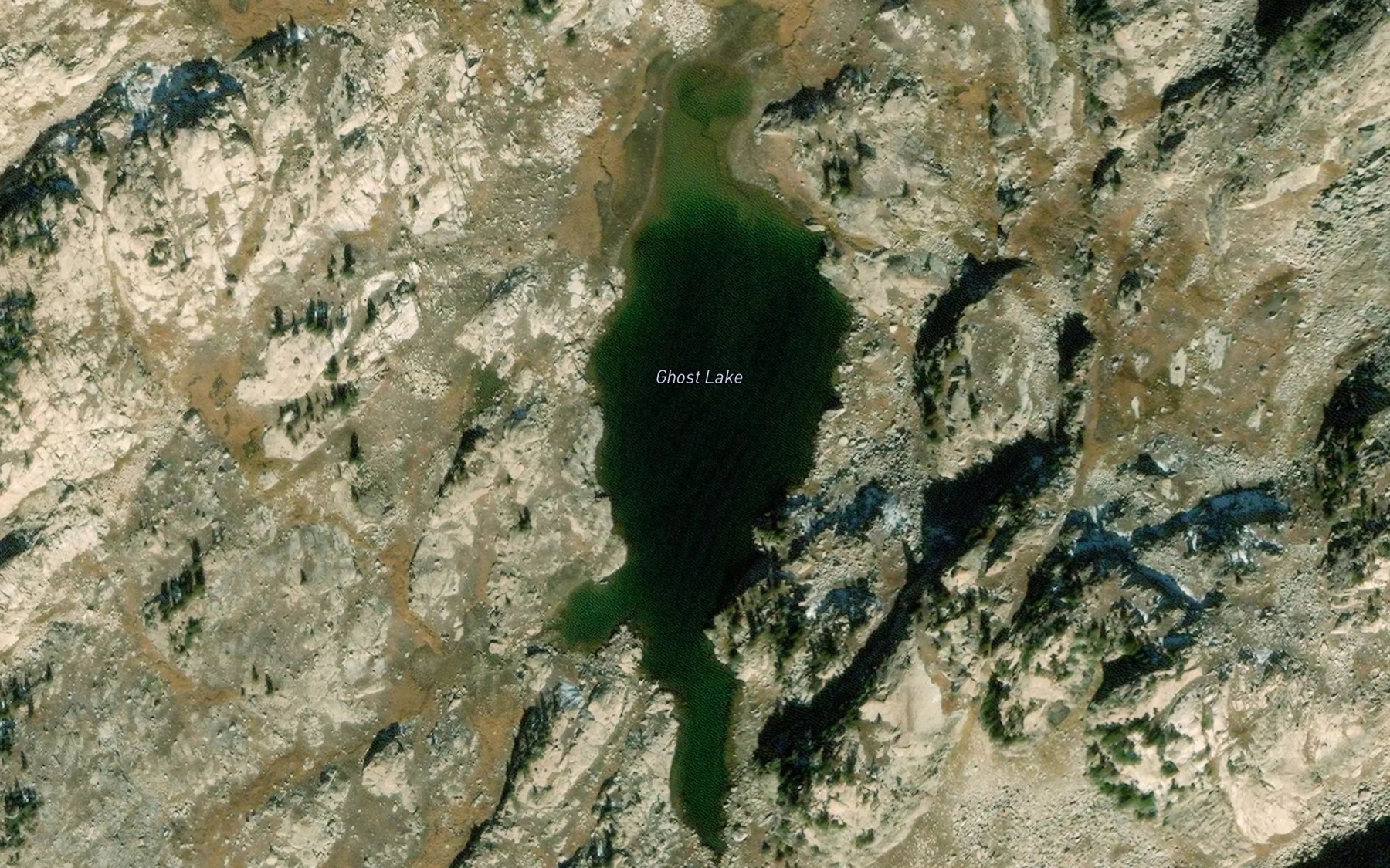 Satellite map of the Ghost Lake