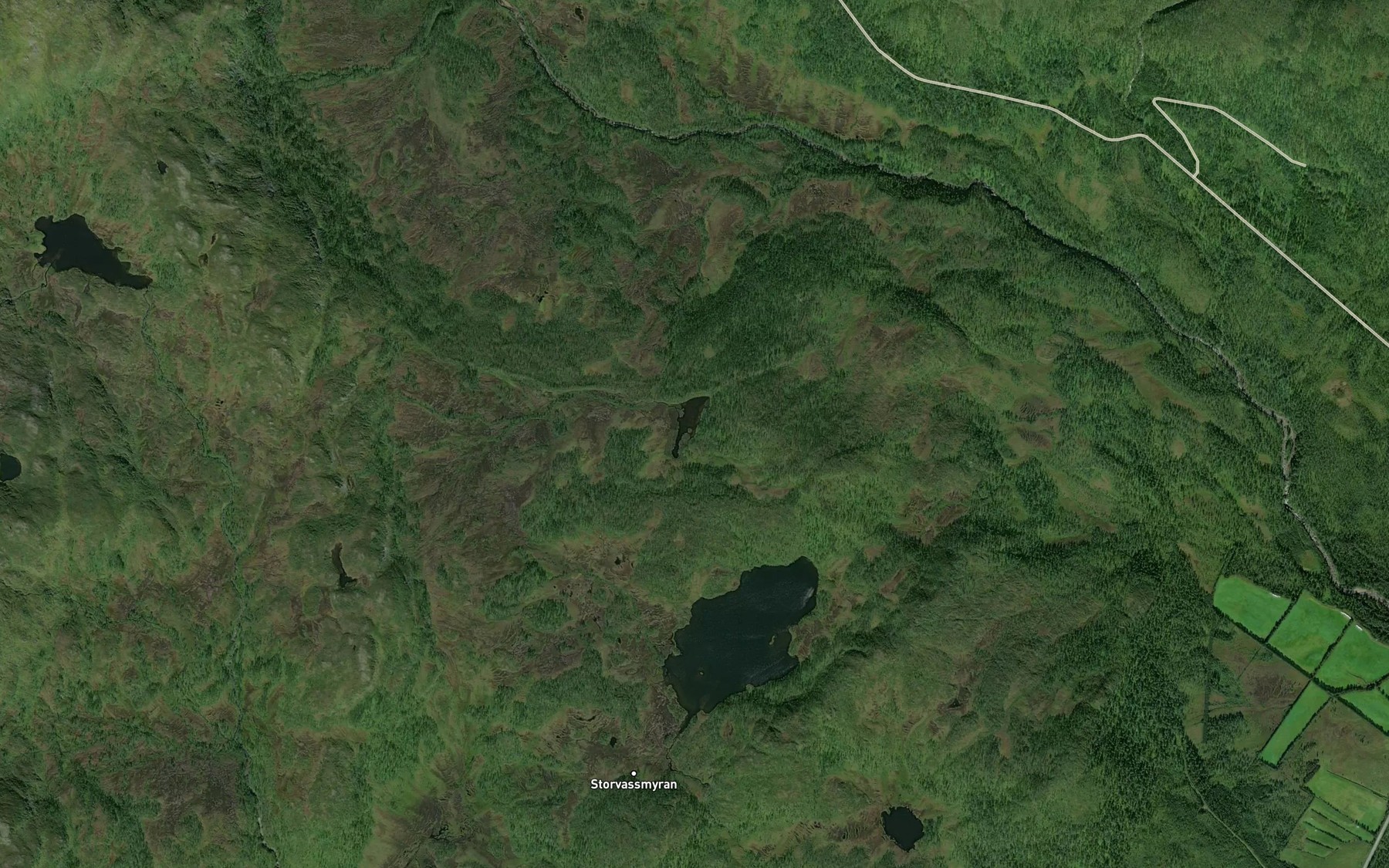 Satellite map of the Gressvannet