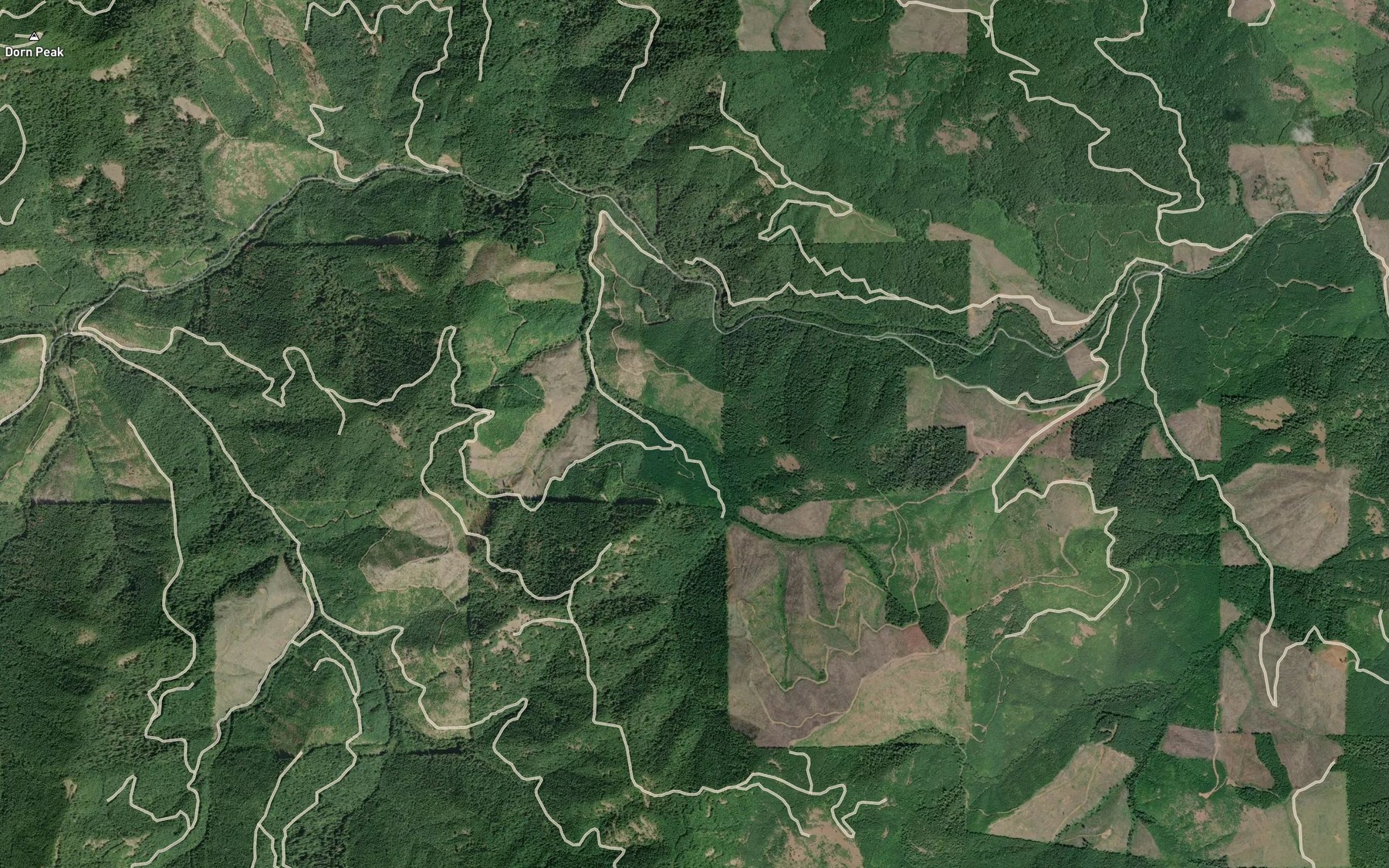 Satellite map of the Wind Creek