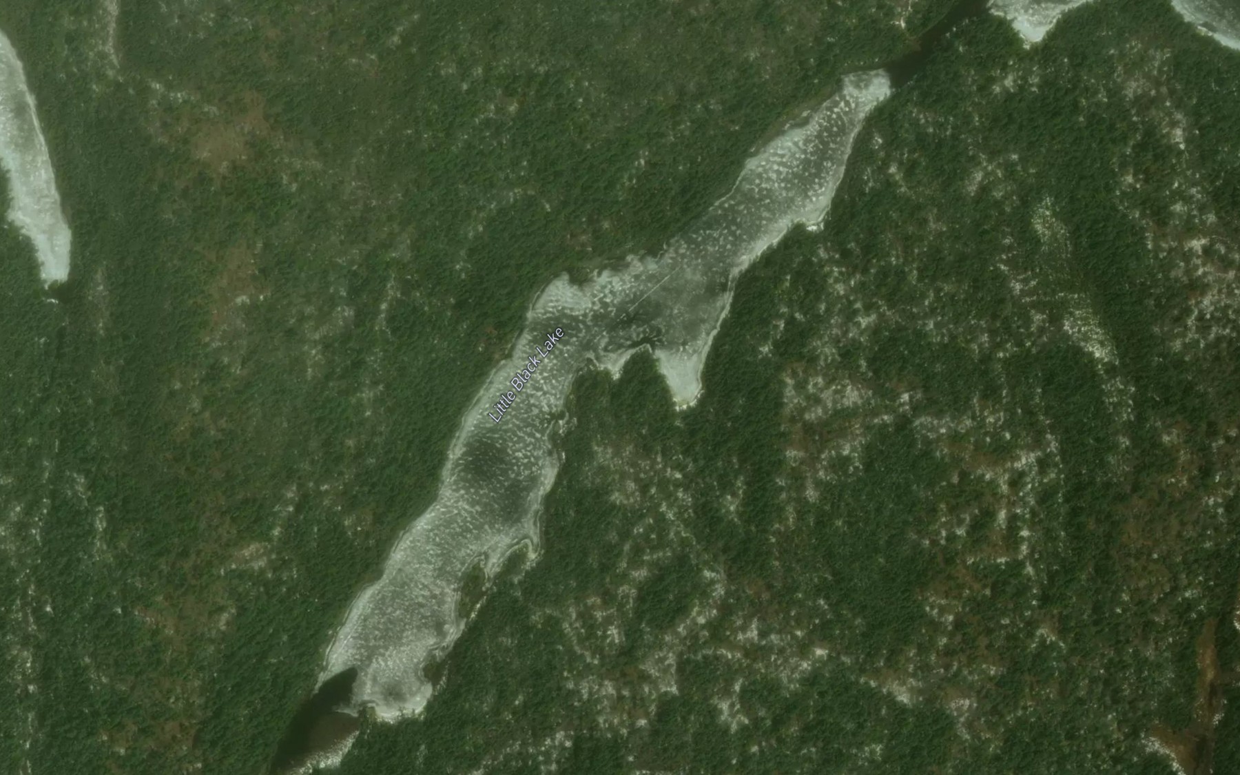 Satellite map of the Little Black Lake
