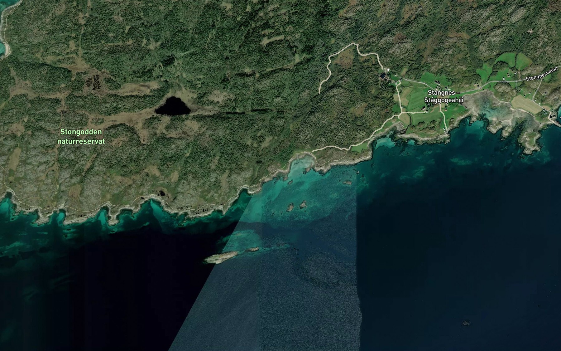 Satellite map of the Tevika