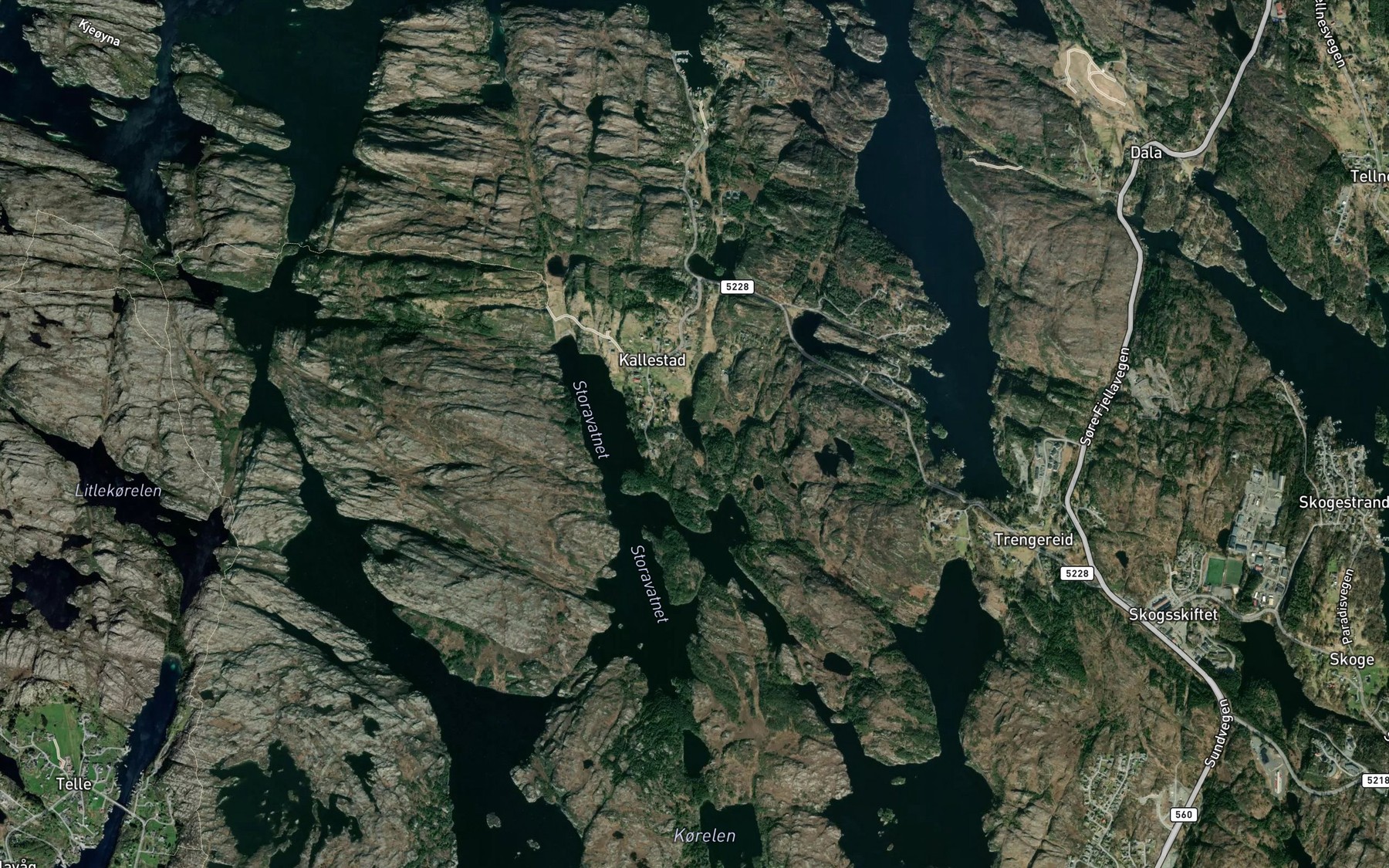 Satellite map of the Botjorna