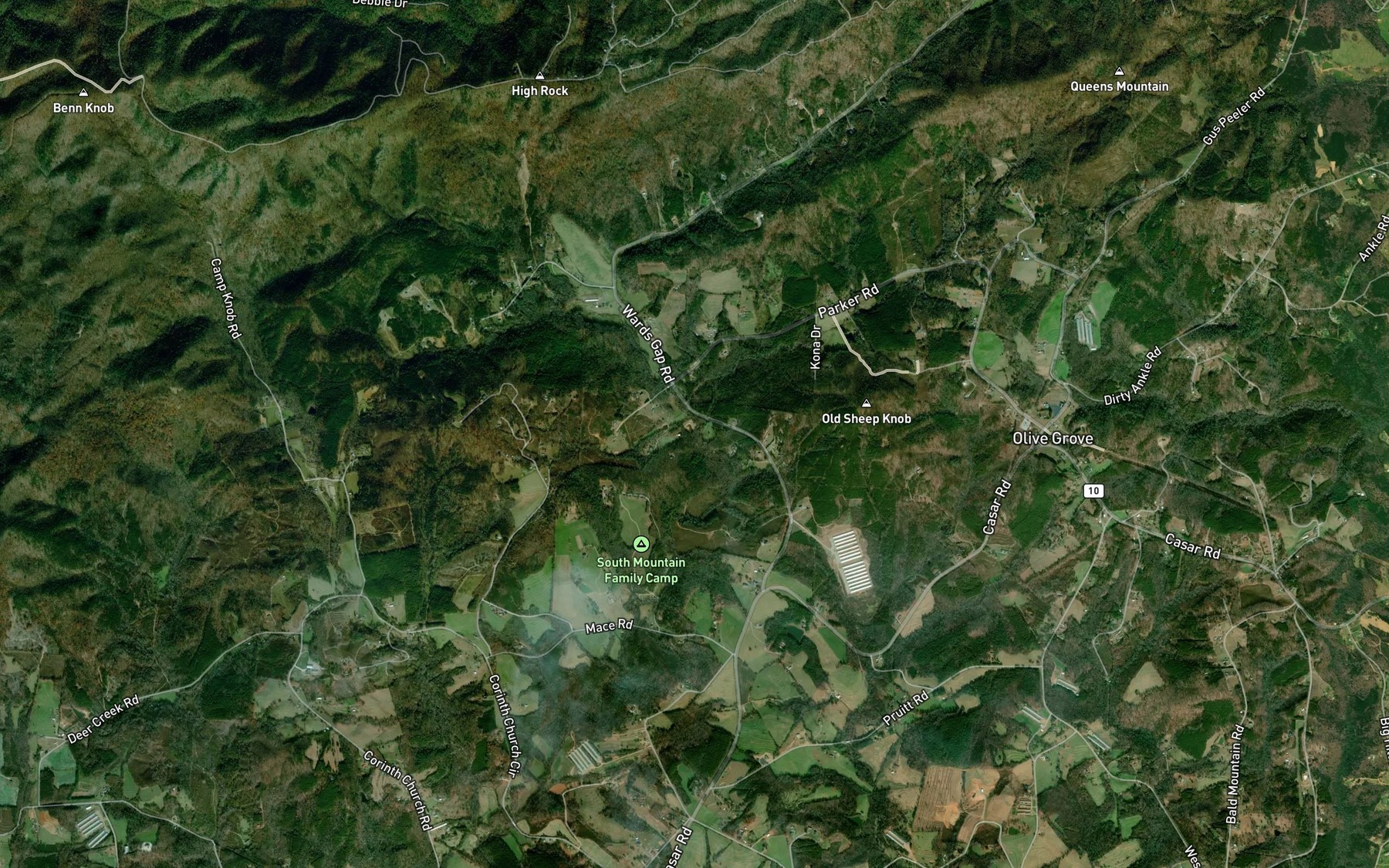 Satellite map of the Tim Creek