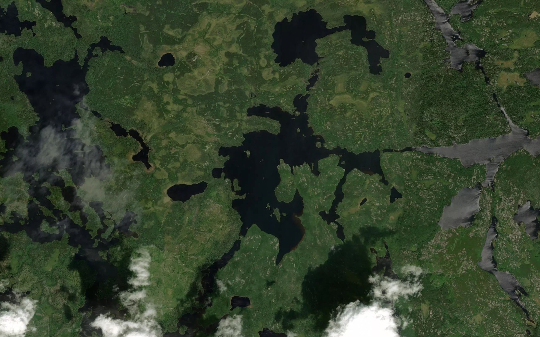 Satellite map of the Savage Lake