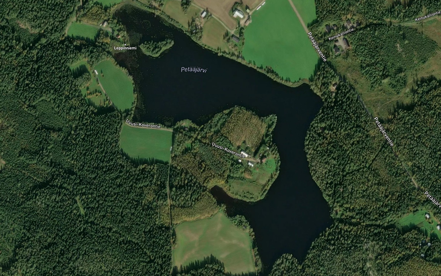 Satellite map of the Petaajarvi