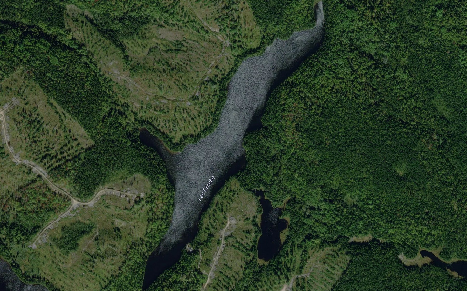 Satellite map of the Lac Croche