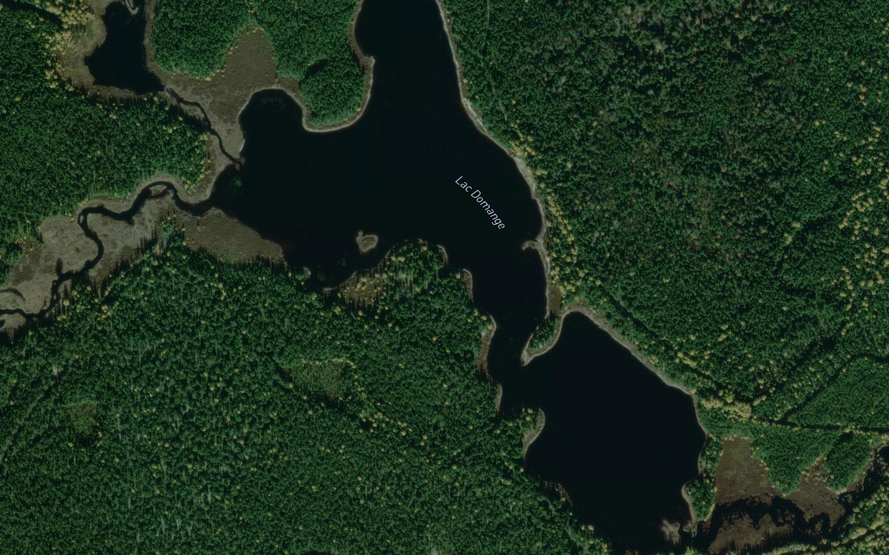 Satellite map of the Lac Domange
