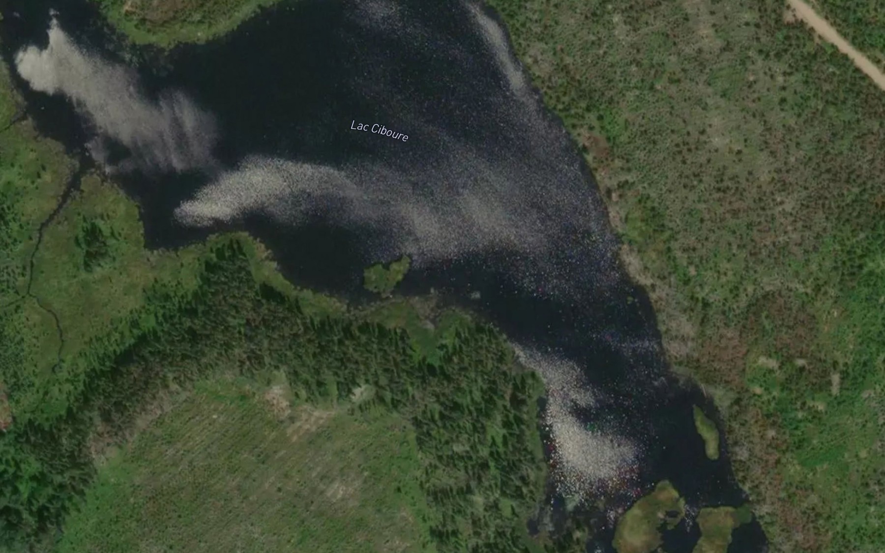Satellite map of the Lac Ciboure