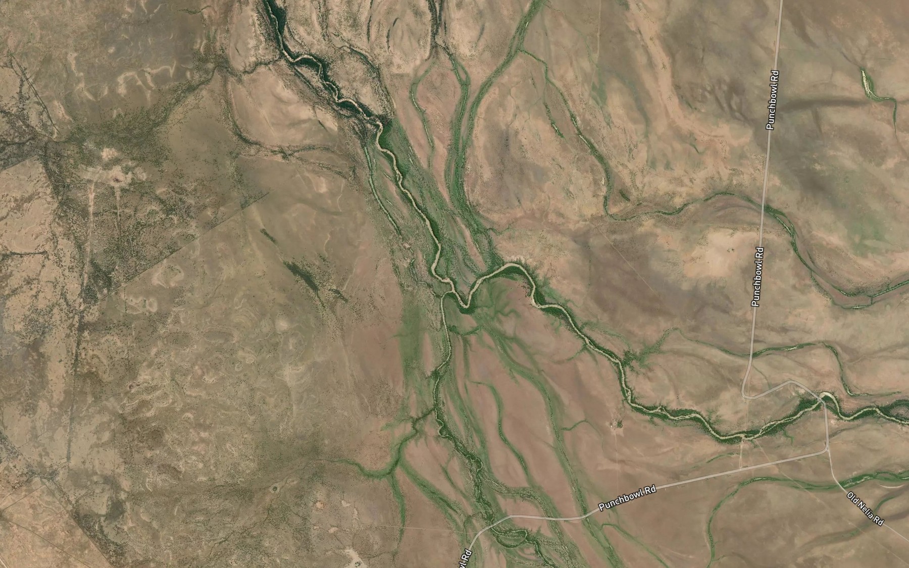 Satellite map of the Alick Creek