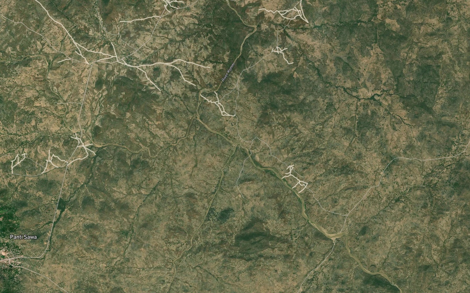 Satellite map of the River Tabo