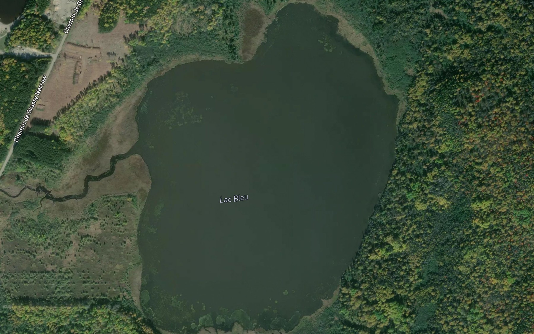 Satellite map of the Lac Bleu