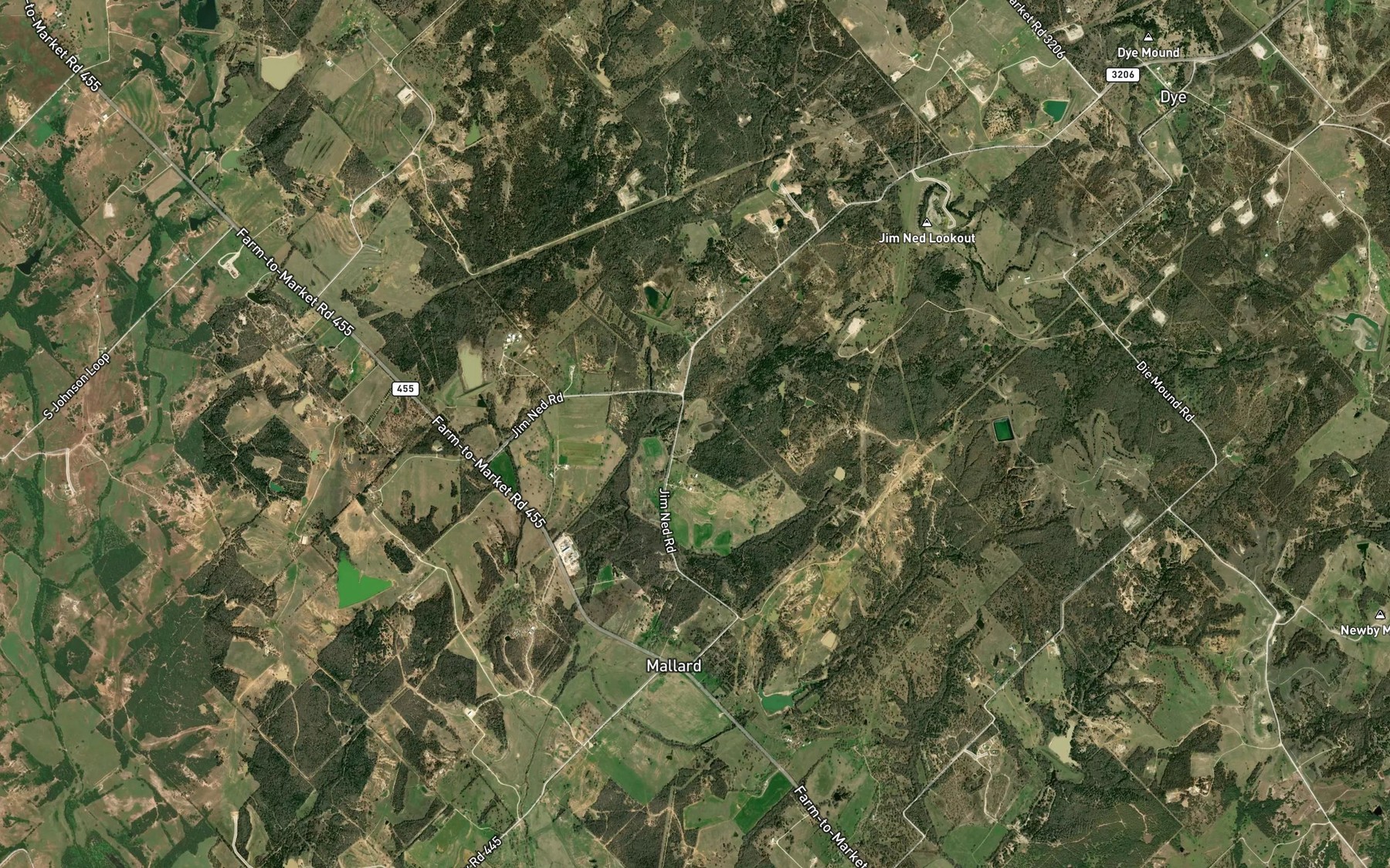 Satellite map of the Soil Conservation Service Site 4b Reservoir
